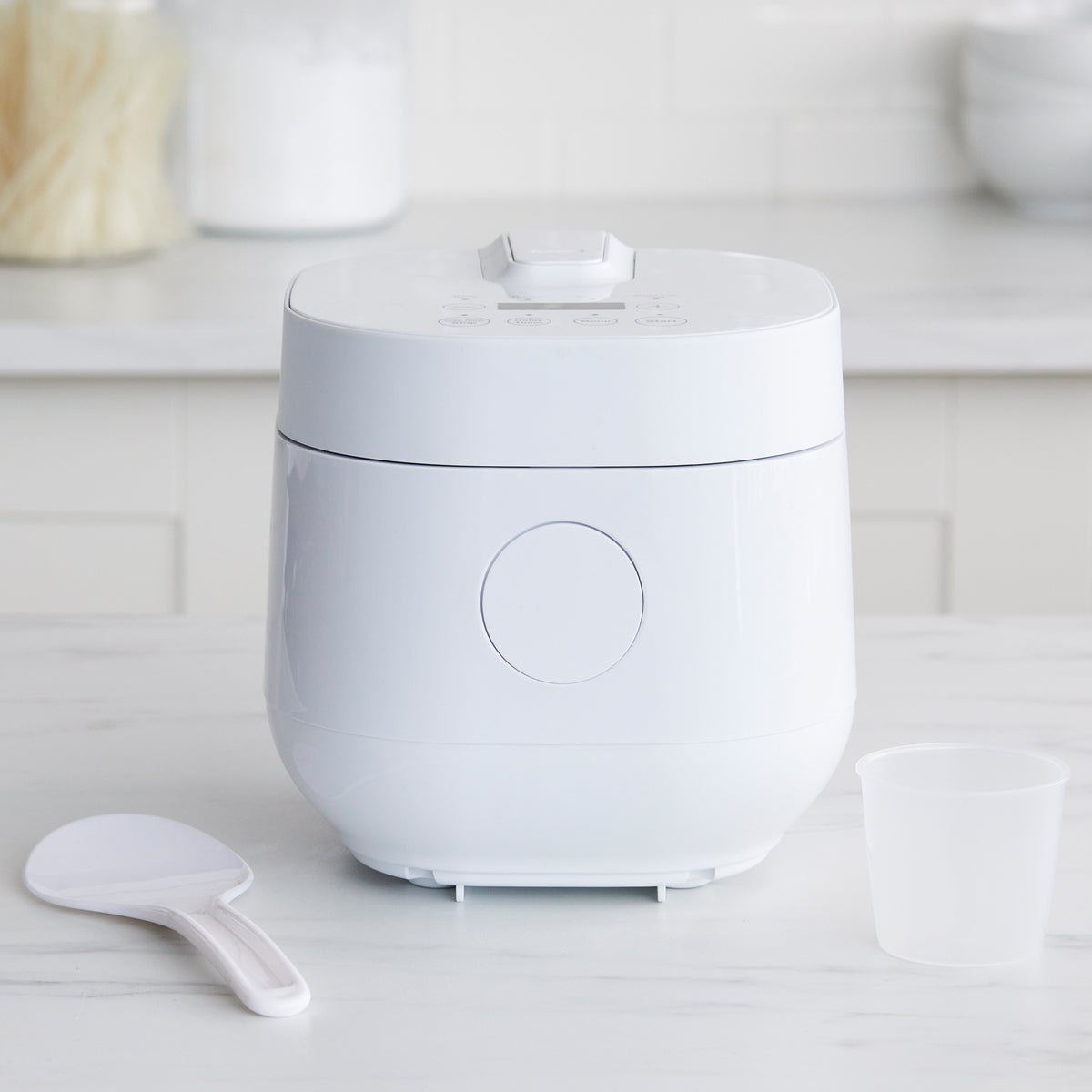 GreenLife 4-Cup Rice and Grains Cooker - White | Perfect for Small Kitchens, Dorms & Healthy Meal Prep | Fast Cooking & Easy Clean Nonstick Pot