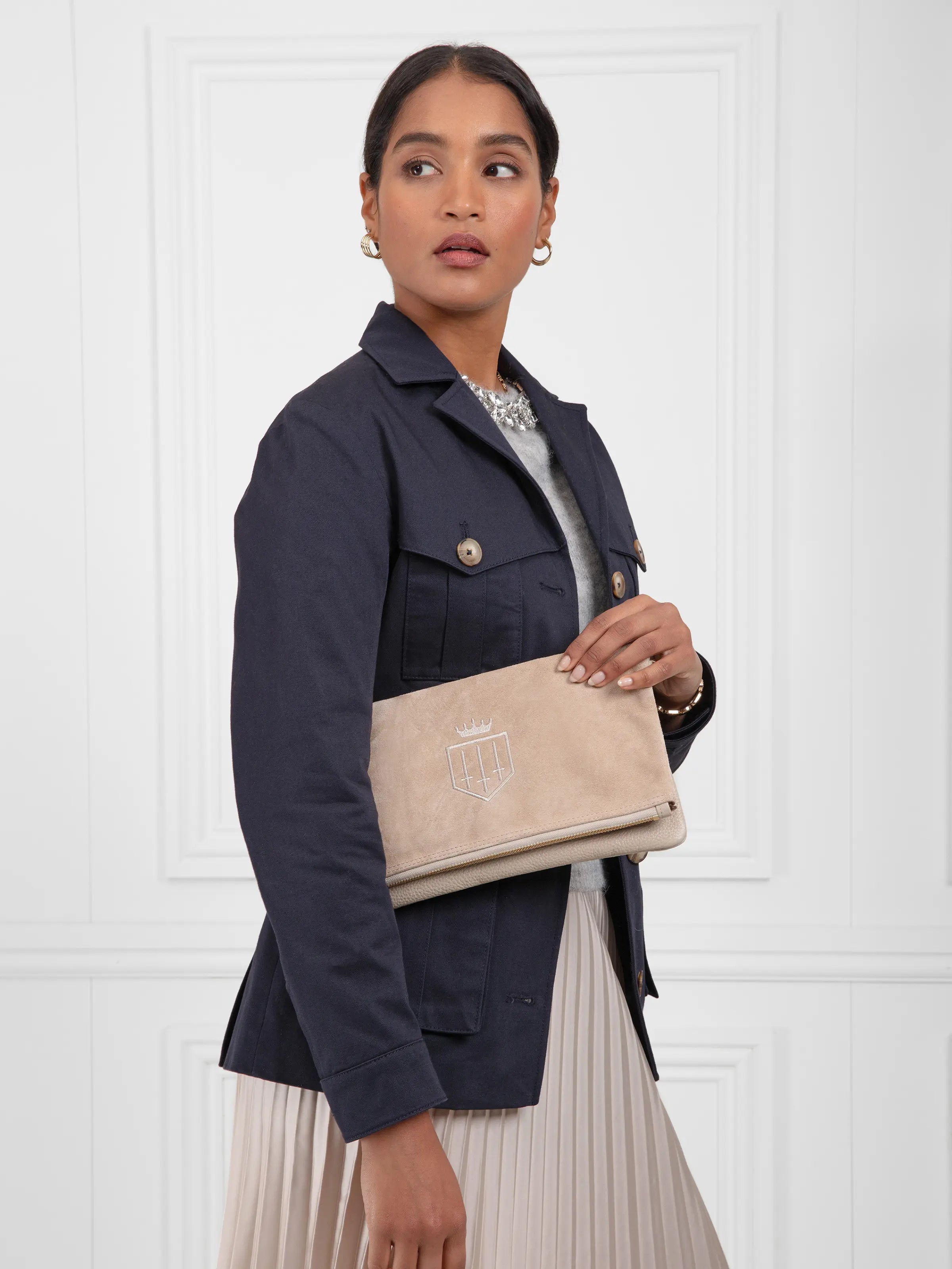 Finsbury Stone Clutch Bag for Women - Elegant Evening Purse for Parties, Weddings & Special Occasions