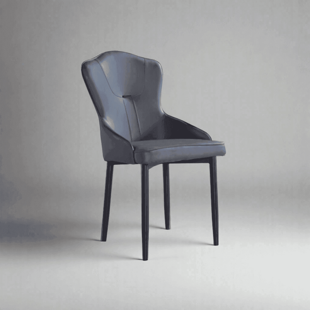 Stylish Faux Leather Dining Chairs for Kitchen & Dining Room - Modern PU Leather Upholstered Side Chairs with Metal Legs - Perfect for Home, Restaurant, Office & Cafe Use
