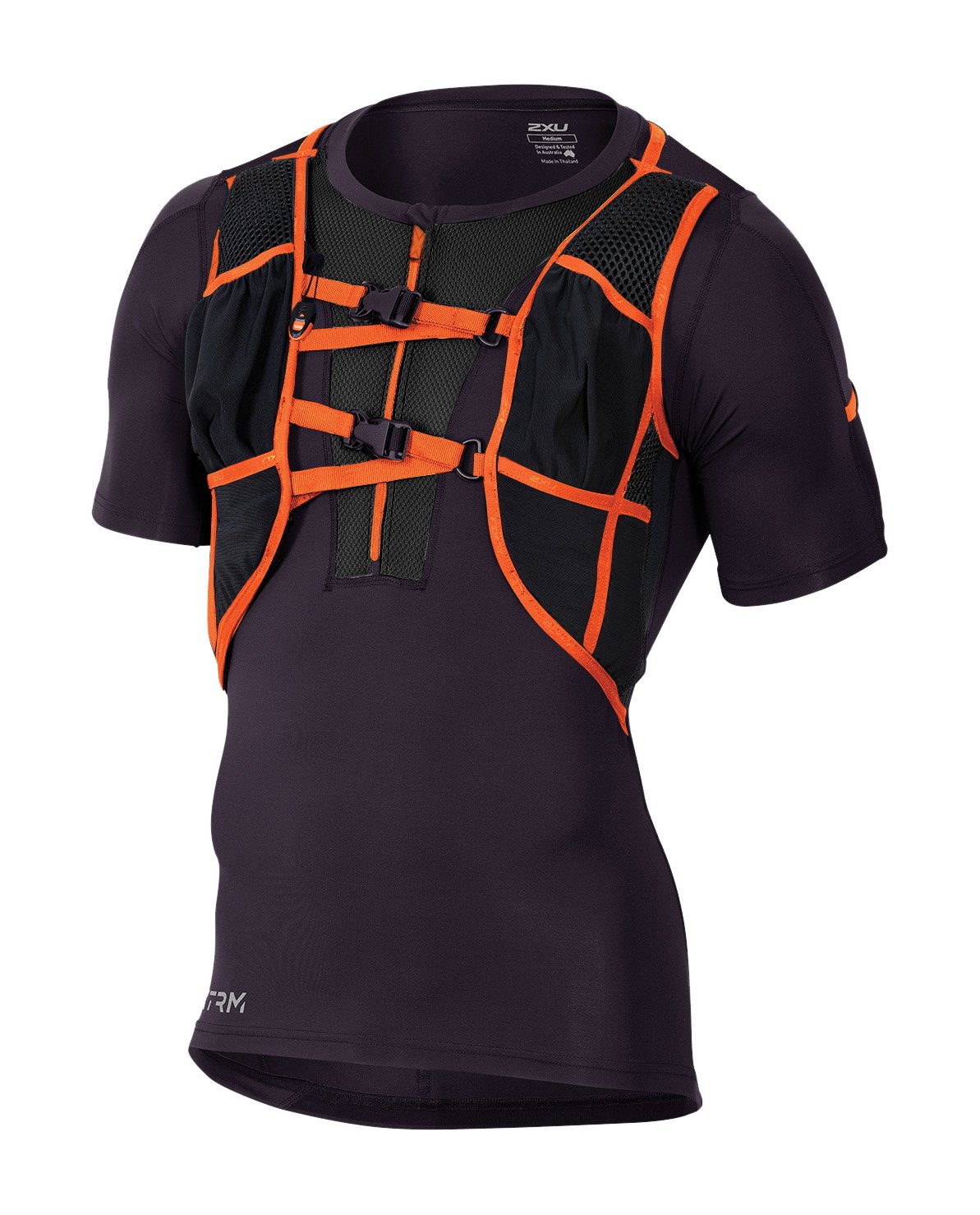 2XU Men's XTRM Multifusion Compression Top - High Performance Workout Shirt for Running, Cycling & Gym Training - Moisture Wicking & Muscle Support Activewear