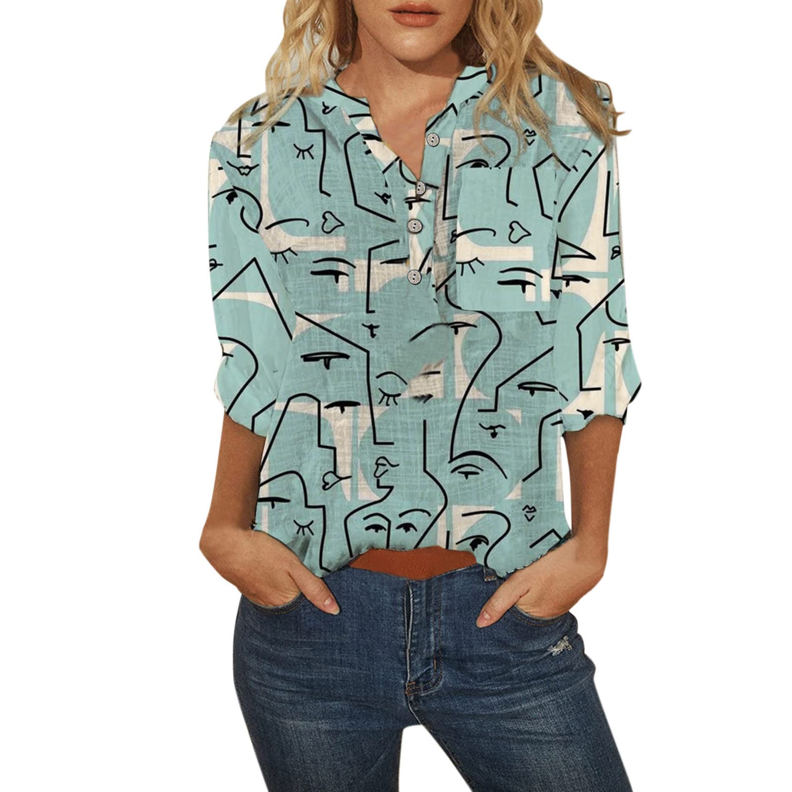 Women's Floral Print Crewneck T-Shirt - Casual Workout Tank Top & Tunic Blouse for Summer & Fall | Gym, Yoga, Office & Everyday Wear