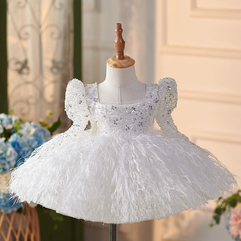 Adorable Baby Girl Christmas Dress - Toddler Pageant Gown, First Communion Dress, Princess Party Outfit for Holiday Photos & Special Occasions