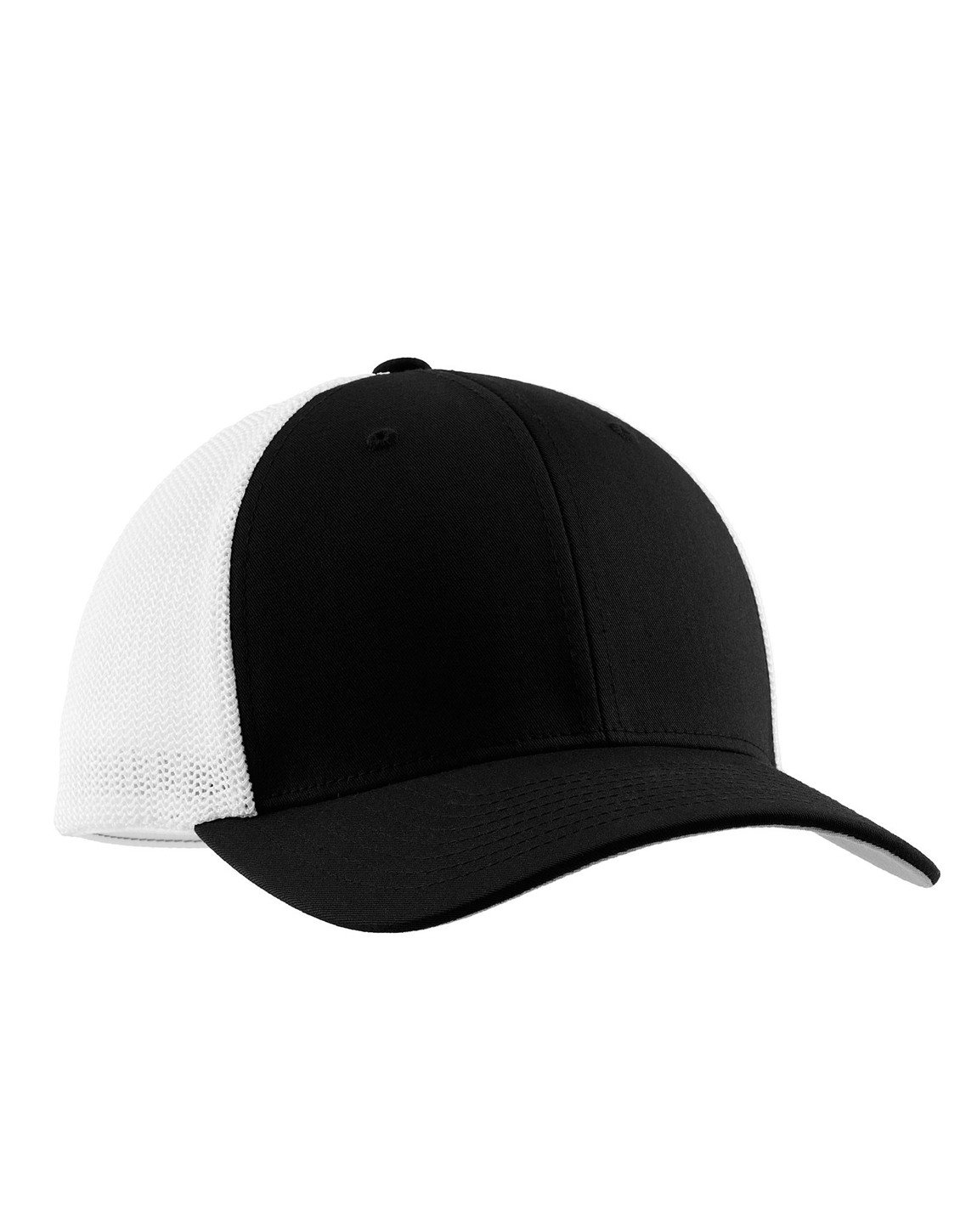 Port Authority Flexfit Mesh Back Cap - Adjustable S/M Size, Black/Black - Perfect for Outdoor Activities, Sports & Casual Wear