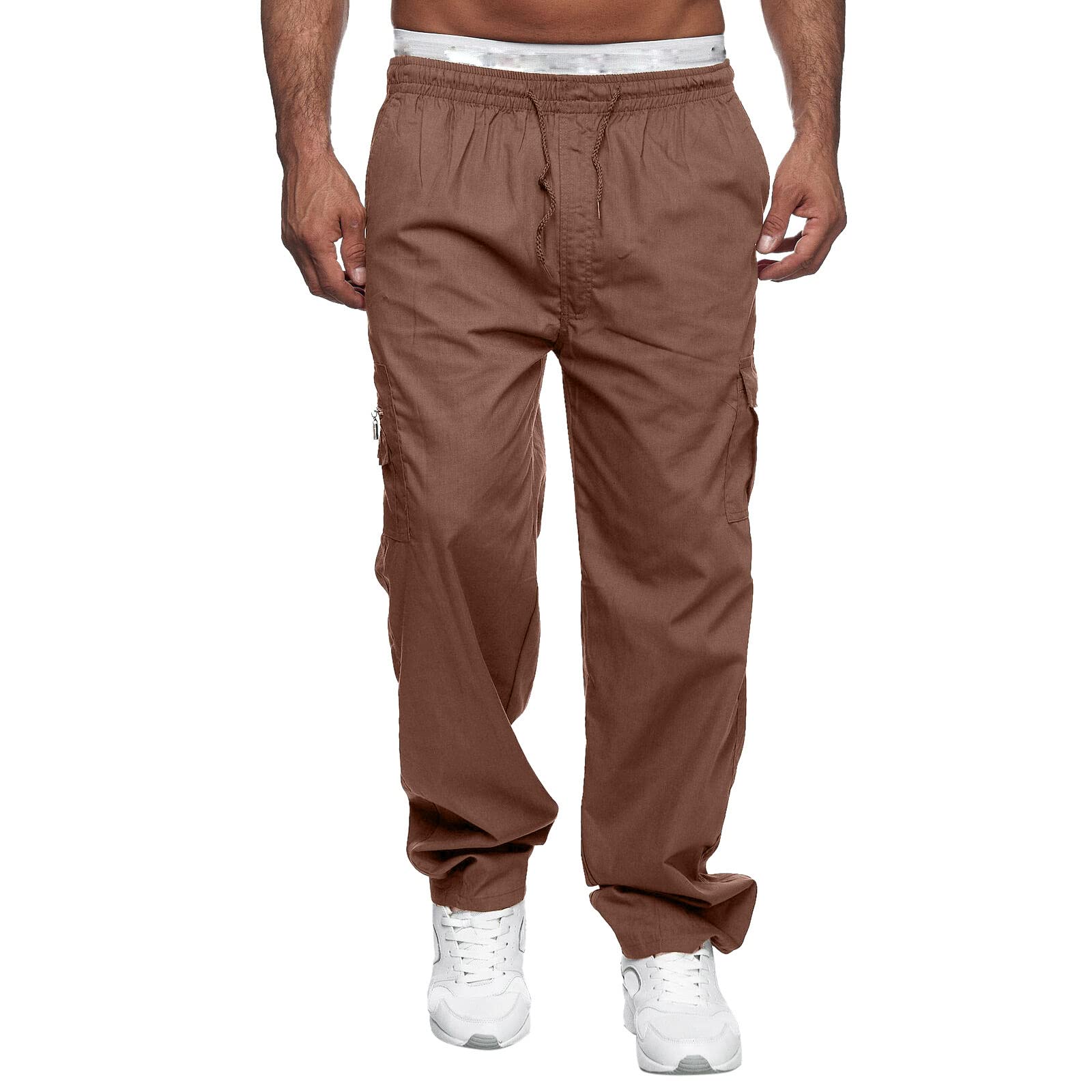 Men's Casual Cargo Pants - Lightweight Tactical Joggers with Multiple Pockets, Athletic Sweatpants for Outdoor & Gym Wear - Perfect for Hiking, Workouts and Everyday Comfort