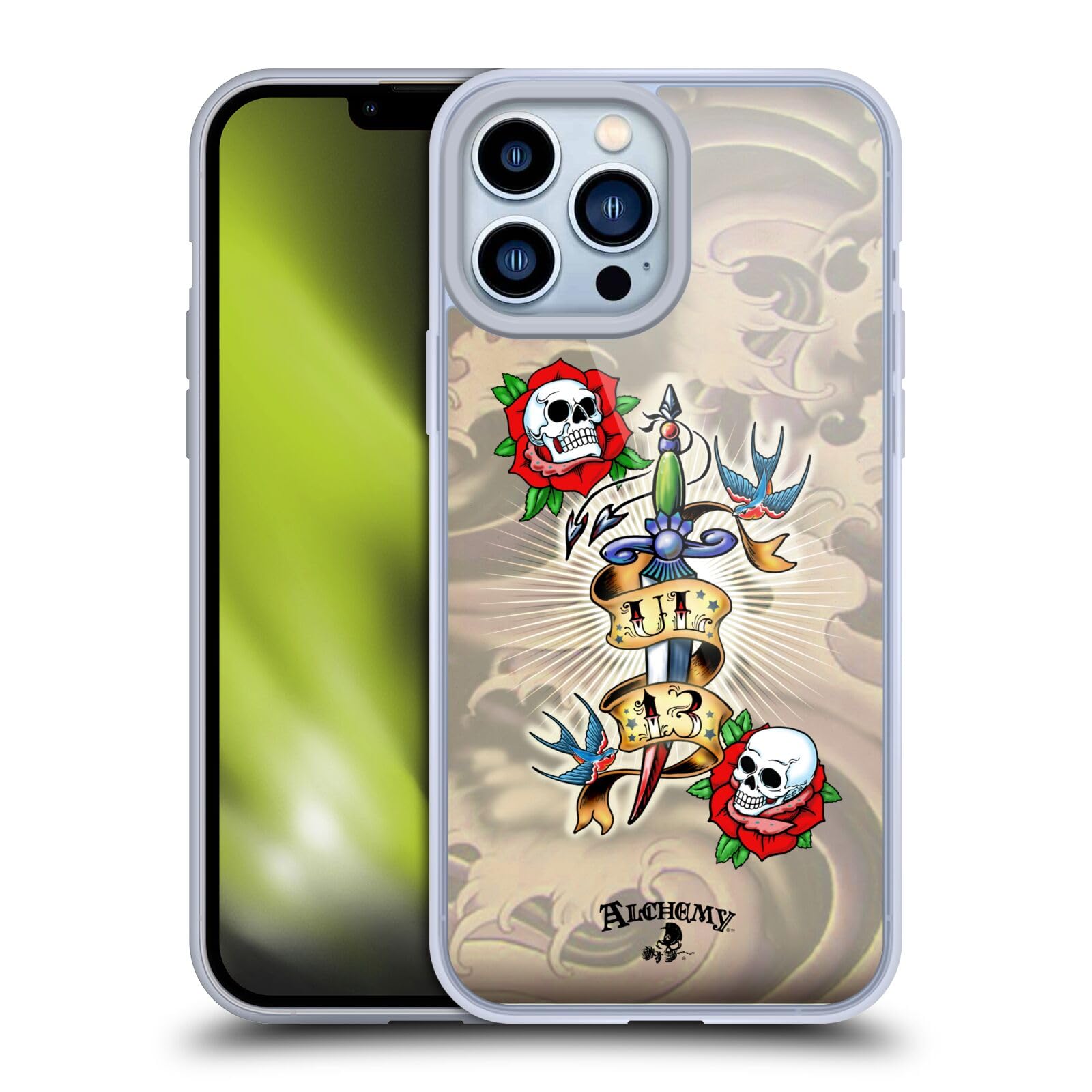 Alchemy Gothic 13 Dagger iPhone 13 Pro Max Case - Officially Licensed Soft Gel Phone Cover with Unique Dagger Design - Perfect for Gothic Lovers, Halloween Costumes & Alternative Fashion Accessories