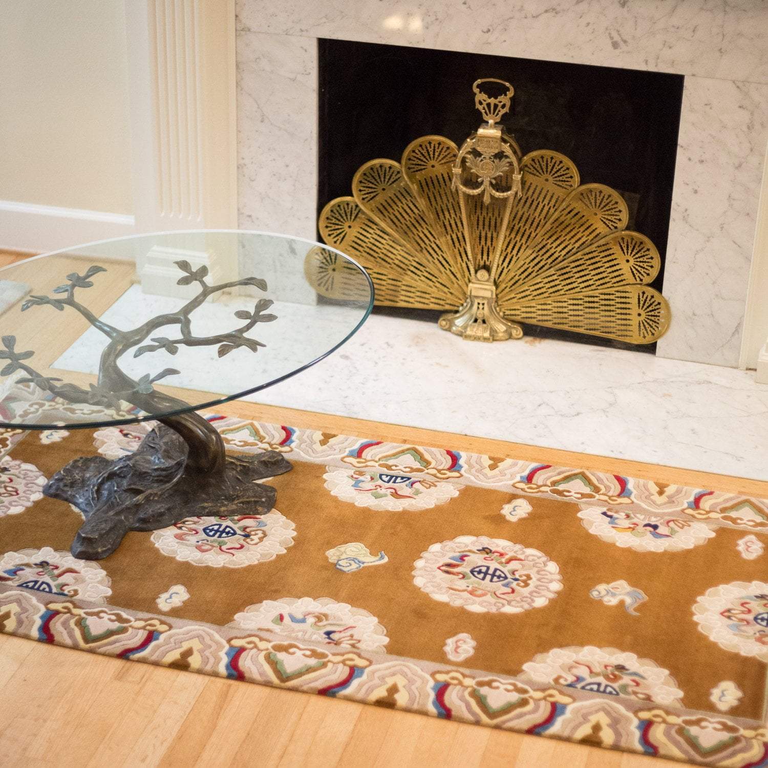 Handmade Tibetan Wool Carpet - Authentic Traditional Design for Home Decor, Living Room & Bedroom Floor Rug - Soft & Durable for Cozy Warmth