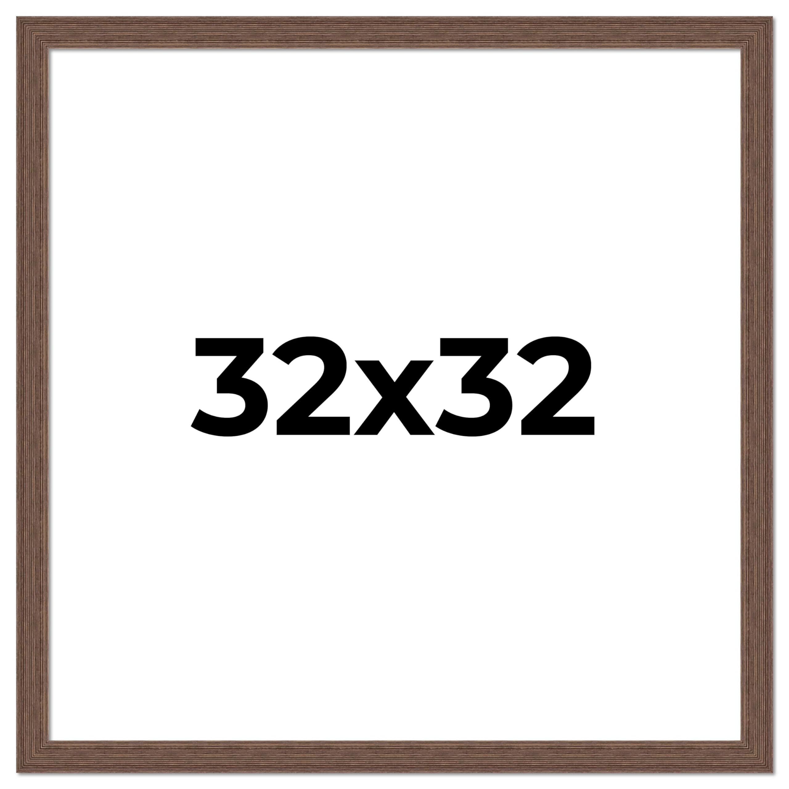 32x32 Distressed Brown Barnwood Picture Frame - Rustic Farmhouse Photo Frame with UV Acrylic Shatter Guard & Acid-Free Backing | Perfect for Wall Decor, Living Room, Bedroom, and Office Display