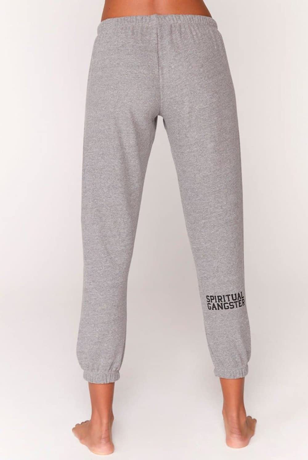 Spiritual Gangster Sweatpants for Women - Vintage Black Yoga Joggers with Elastic Waistband & Cuffed Ankles | Soft Cozy Lounge Pants | Perfect for Yoga, Travel & Weekend Wear | Relaxed Fit Athletic Bottoms