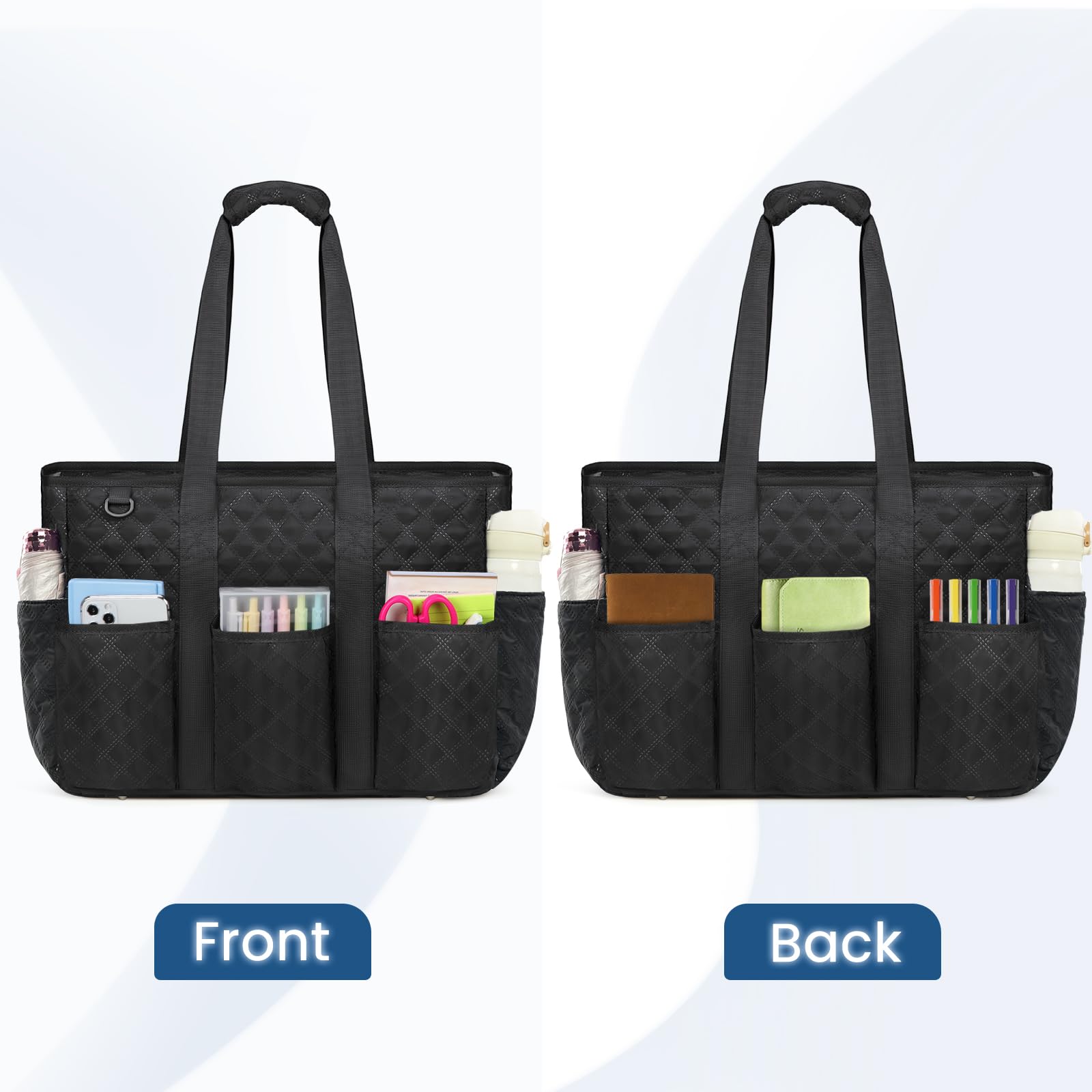 Stylish Large Waterproof Tote Bag for Women - 15.6