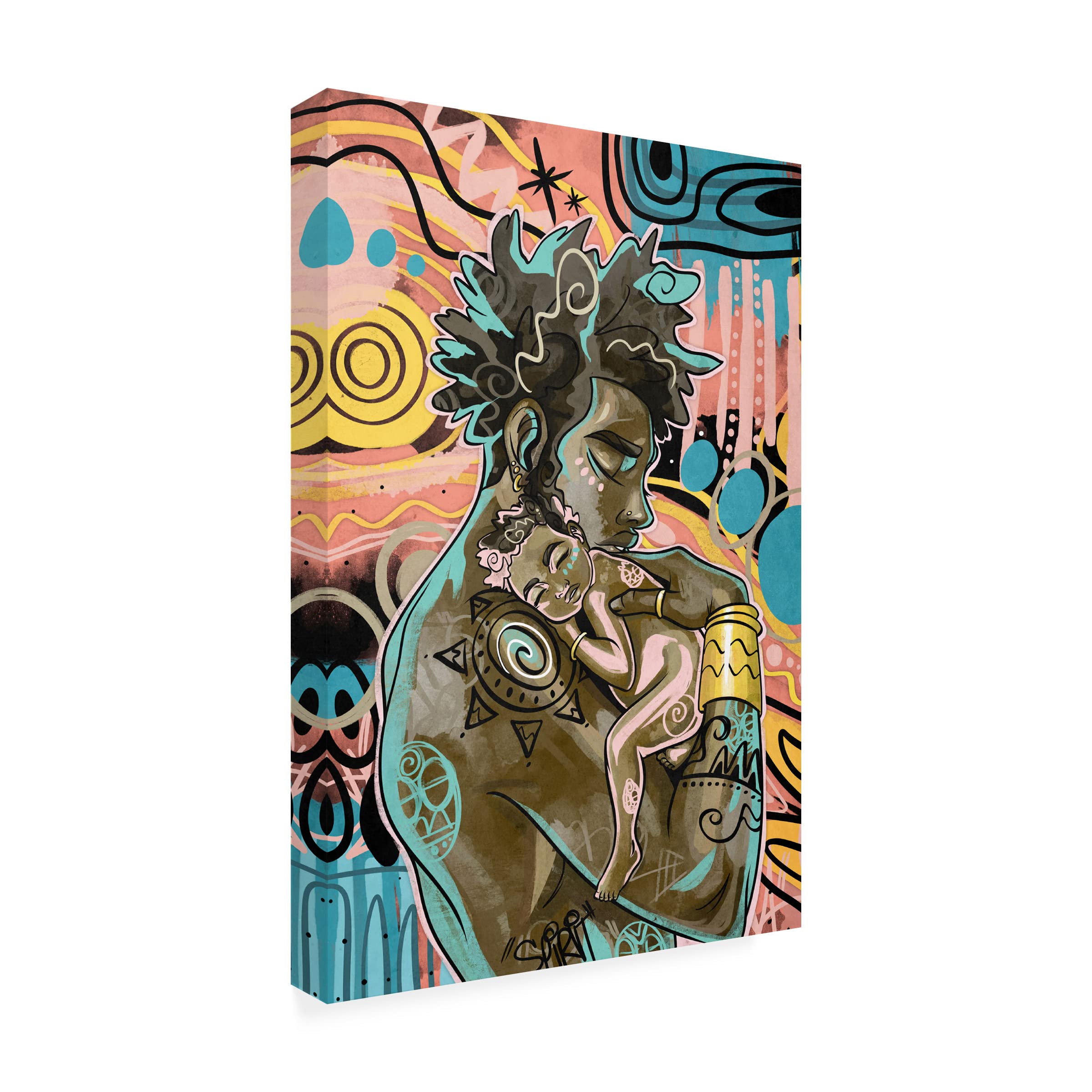 Trademark Fine Art 'The Brightest' Canvas Art by Justin Copeland - Modern Wall Decor for Living Room, Bedroom & Office