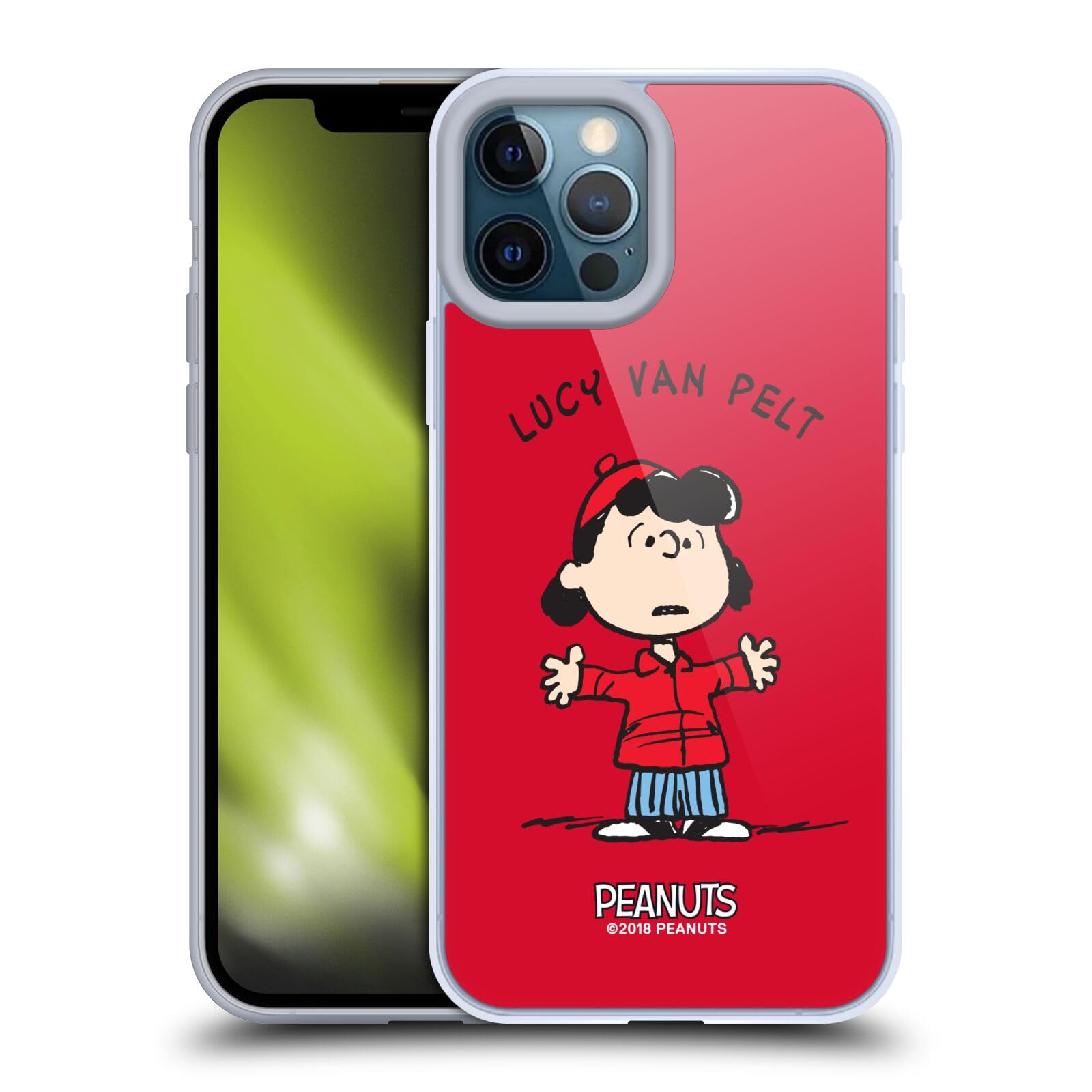 Officially Licensed Peanuts Lucy Van Pelt Soft Gel Phone Case for Apple iPhone 12 Pro Max - Cute Cartoon Character Design, Shockproof Protection - Perfect for Everyday Use, Gift Giving & Fans Collection