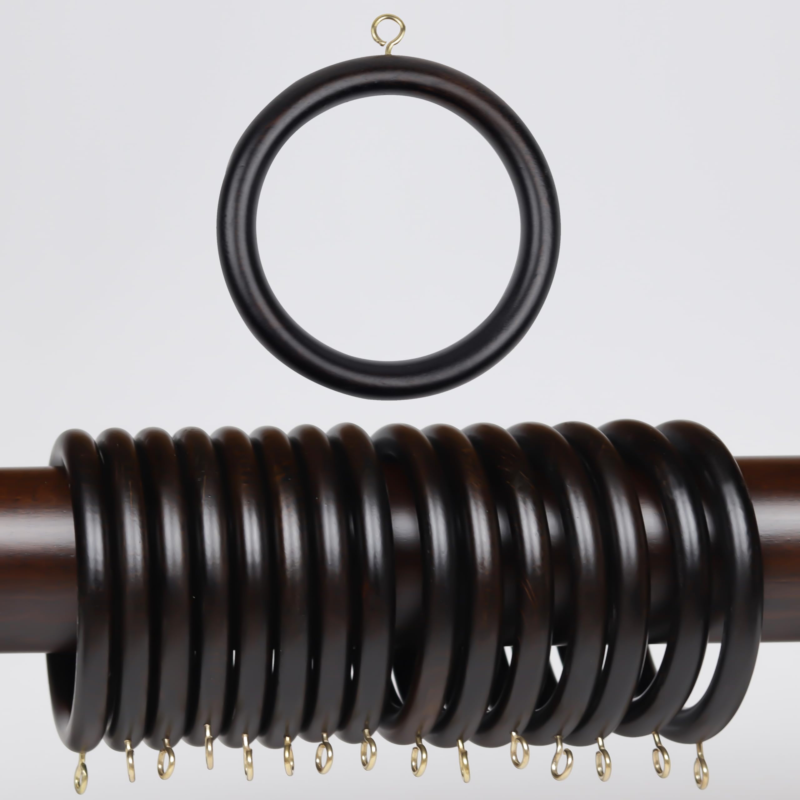 Handmade Beech Wood Drapery Rings for 1-1.5 Inch Curtain Rods - 2.7 Inch Inner Diameter (Set of 100) - Perfect for Living Room, Bedroom & Window Treatments