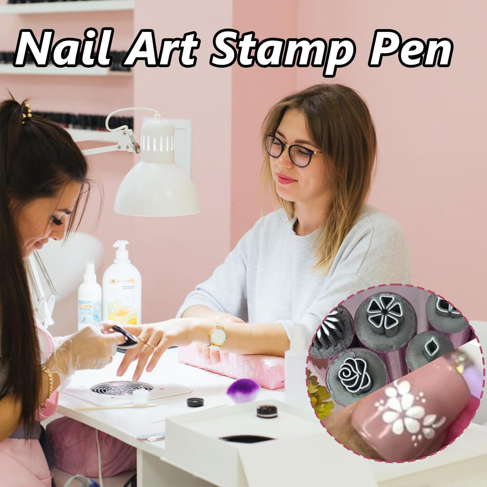 15Pcs Nail Art Stamp Pen Set - Professional Dotting Tools for DIY Nail Designs, Easy to Use Nail Graffiti & Stamping Kit for Women & Girls - Perfect for Home Manicures, Salon Use & Nail Art Parties