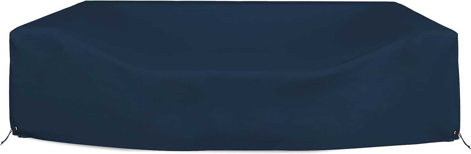 Heavy Duty 12 oz Waterproof Outdoor Patio Sectional Sofa Cover - Durable Furniture Protector with Air Pockets & Drawstring for Table & Chair Set (136