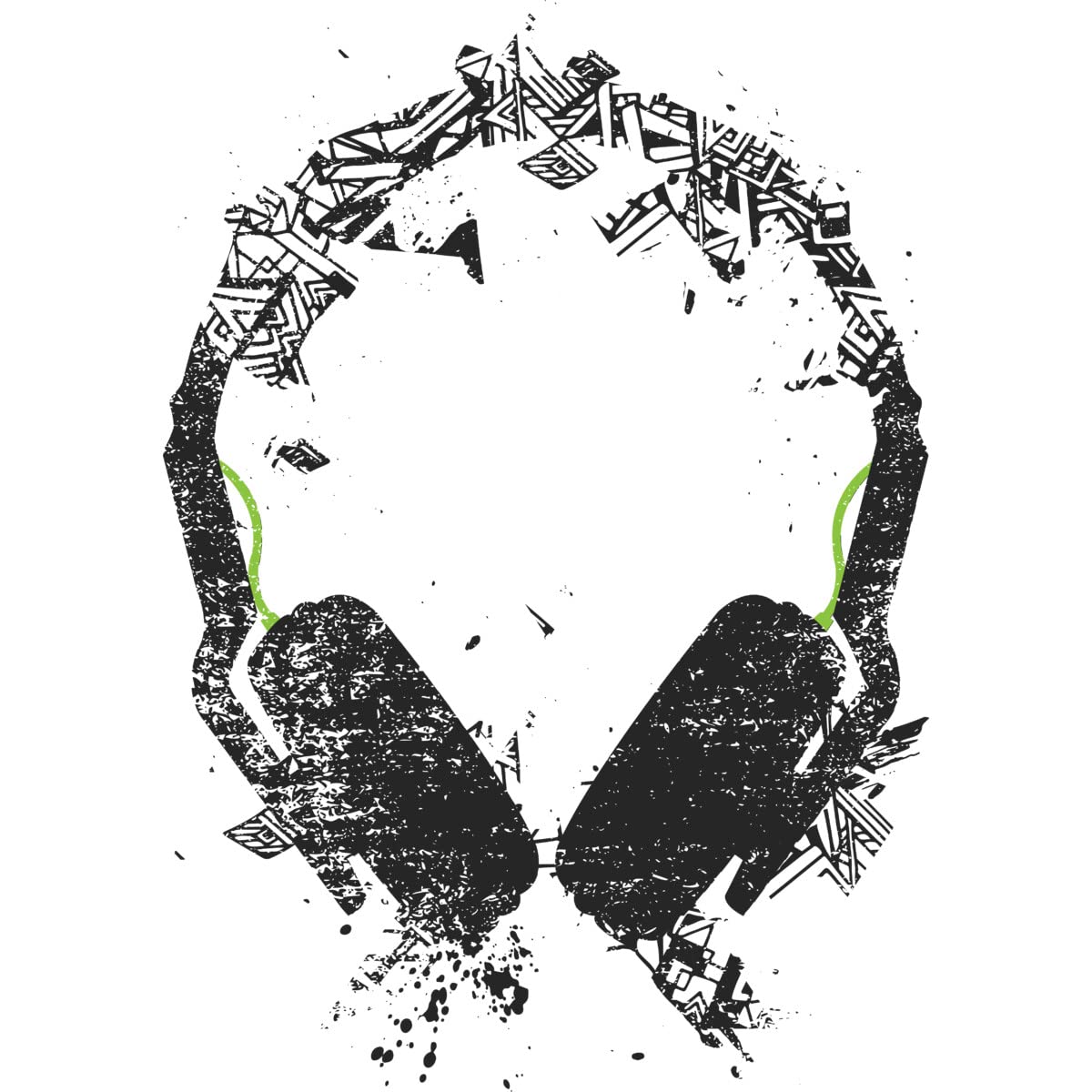 Design By Humans Unisex Art Headphones V2 by Sitchko Sweatshirt - Stylish Graphic Hoodie for Music Lovers - Perfect for Concerts, Gaming & Casual Wear