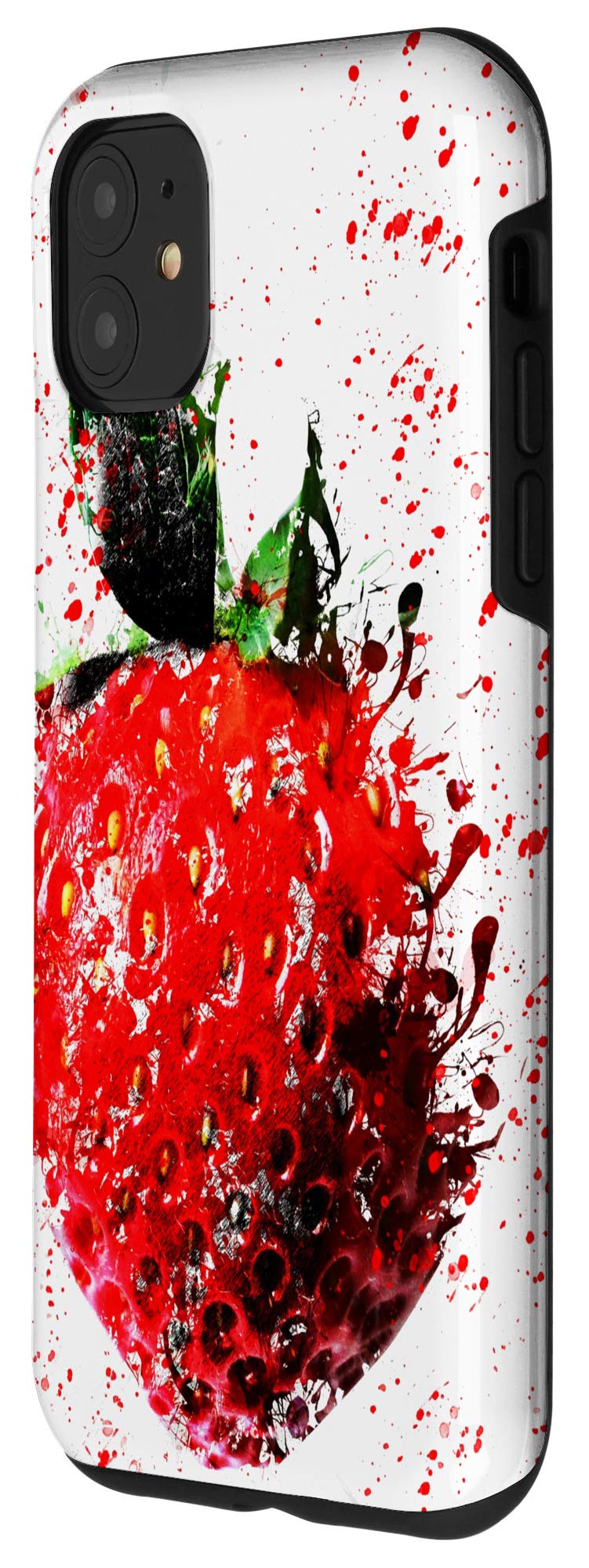 iPhone 11 Case - Strawberry Watercolor Design Cute Fruit Phone Cover for Women Girls - Perfect for Daily Use, Travel & Gift Giving