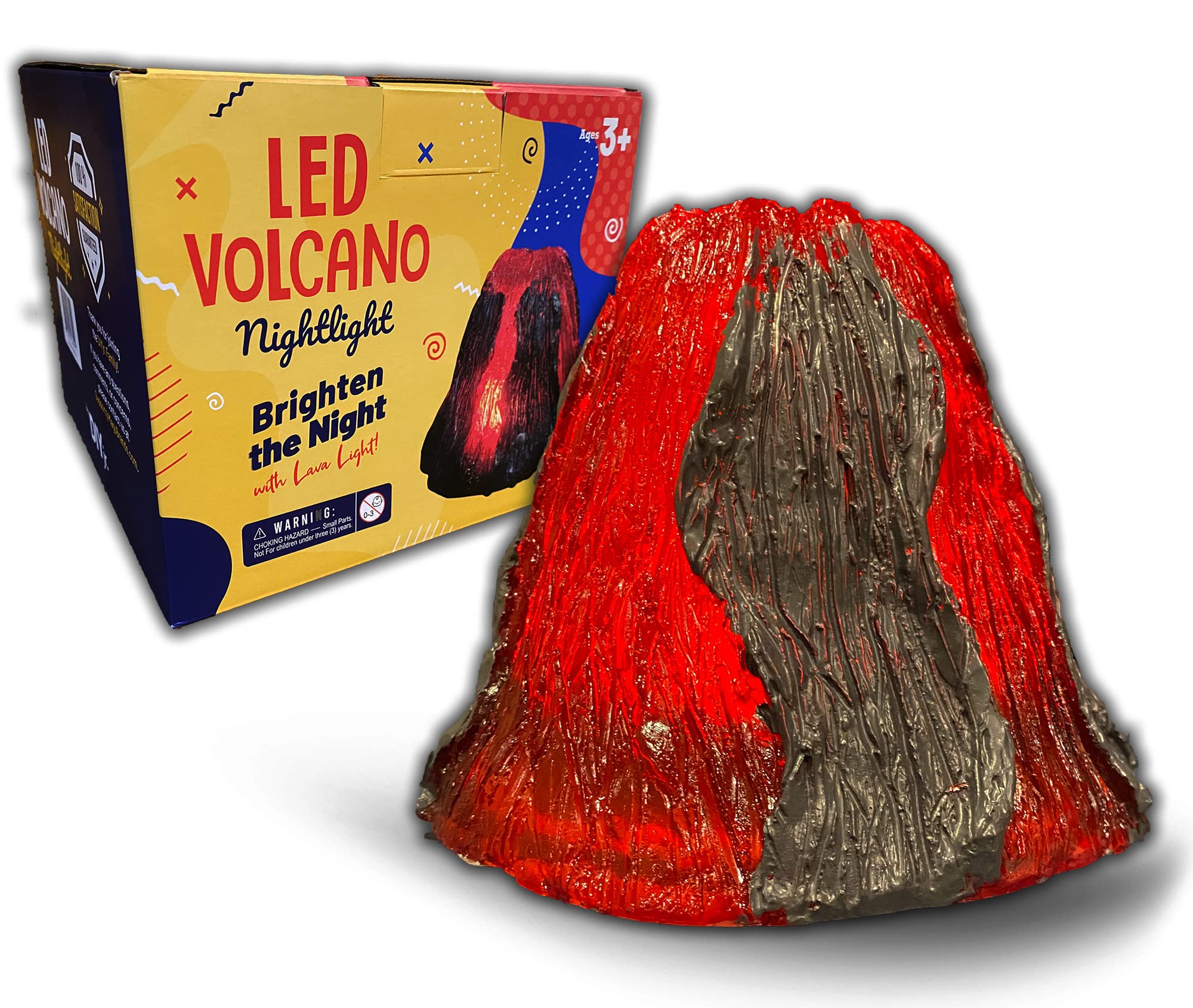 Volcano Night Light for Kids - Color Changing LED Night Lamp with Touch Sensor, Lava Lamp Effect for Bedroom, Nursery & Kids Room - Perfect for Sleep, Playtime & Nighttime Comfort