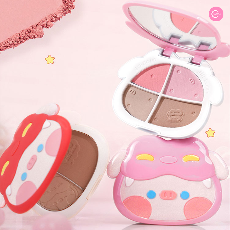 JILL LEEN x GG BOND 4-in-1 Multi-Purpose Face Palette - Contour, Blush, Highlighter & Eyeshadow for Everyday Makeup | Perfect for Travel, Bridal & Professional Use