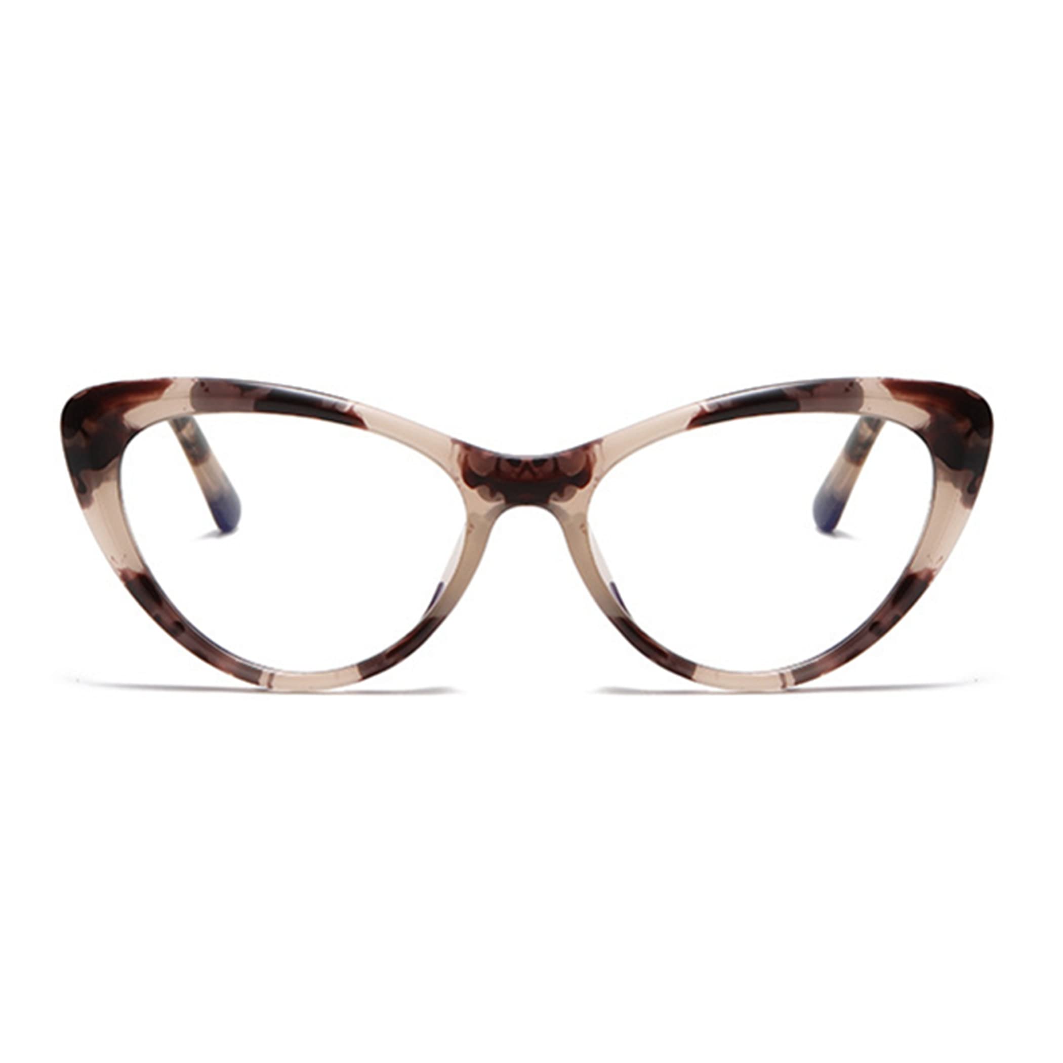 Bullabulling Blue Light Blocking Cat Eye Reading Glasses for Women - Computer Glasses with Spring Hinges - Perfect for Office Work, Screen Time & Reading