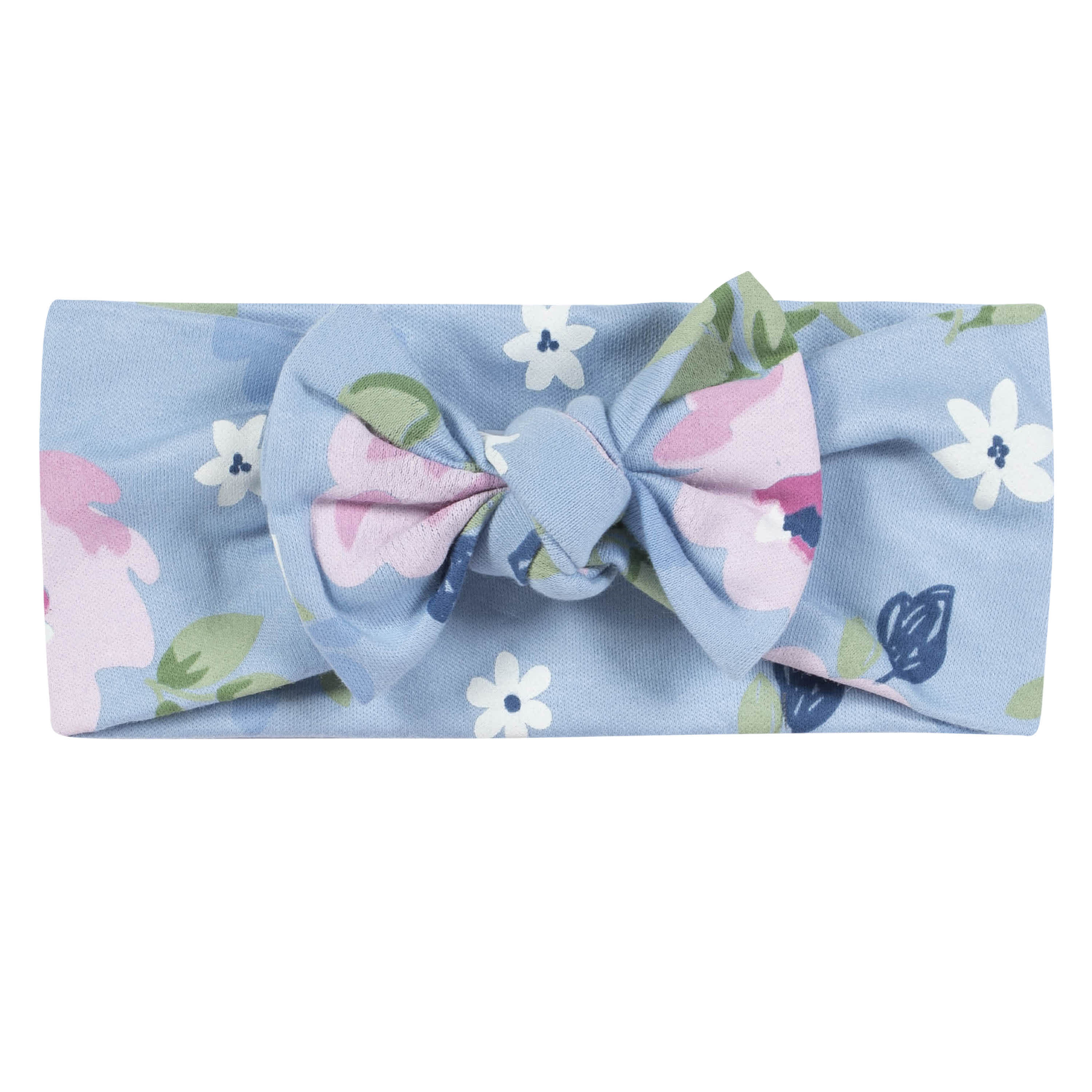2 Piece Baby Girls Periwinkle Garden Wide Neck Sunsuit Romper & Headband Set - Cute Summer Outfit for Newborns, Infants - Perfect for Beach, Park, and Outdoor Family Photos