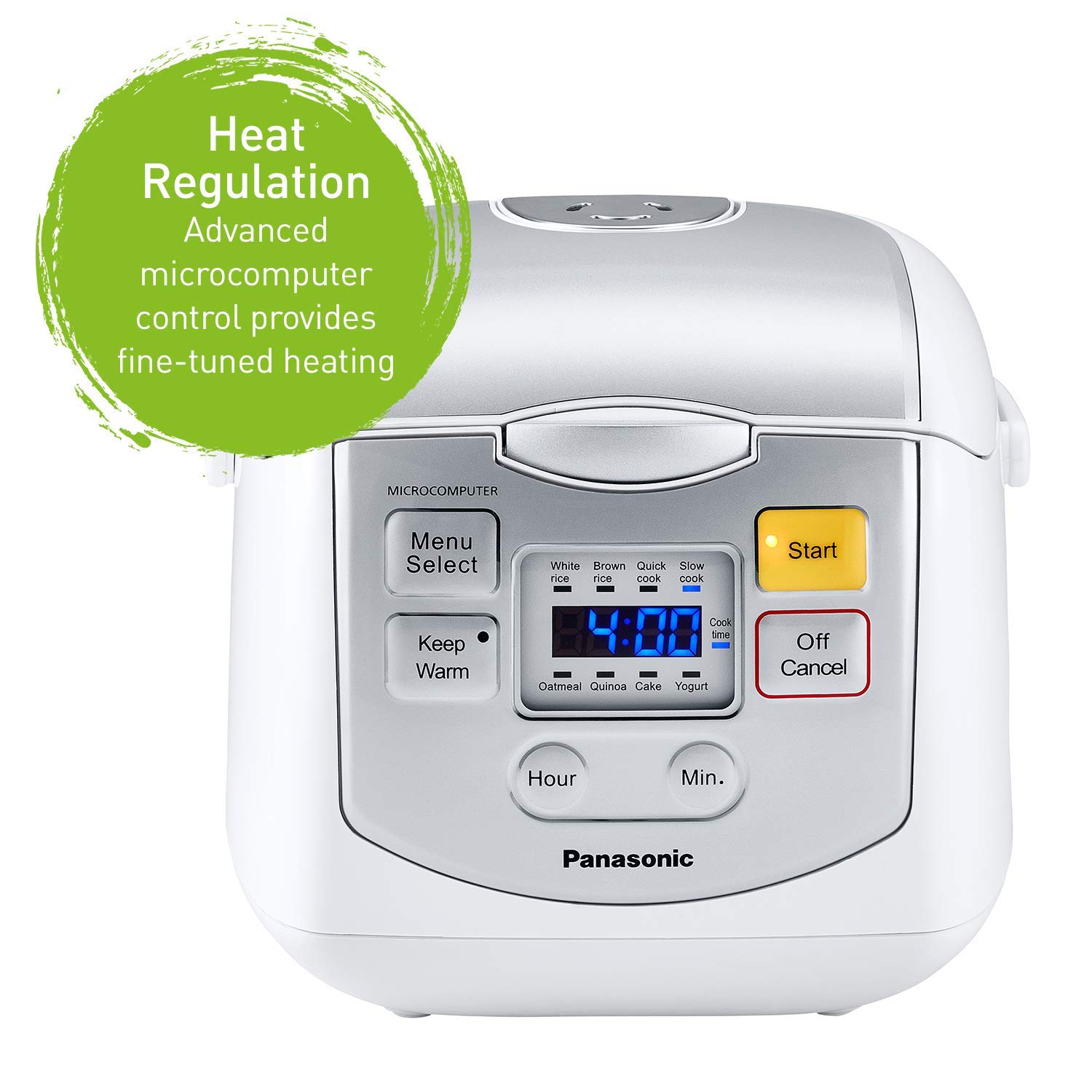 Panasonic SR-ZC075K 4-Cup (Uncooked) White Rice Cooker & Multi-Cooker - Perfect for Small Kitchens, Dorms & Office Use