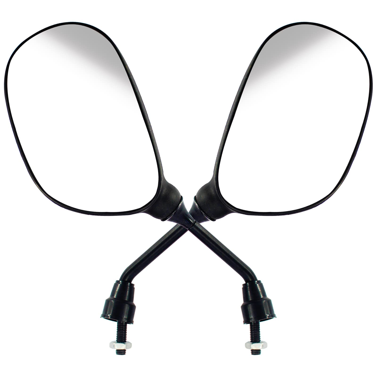 8mm Thread Rear View Mirrors & Handlebar Mirror Bracket Clamp for 50cc 150cc Scooter, Motorcross, Motorcycle, ATV, Dirt Bike - Universal Fit for QMB139 Engine - Perfect for Street Riding, Off-Road Adventures and Trail Safety