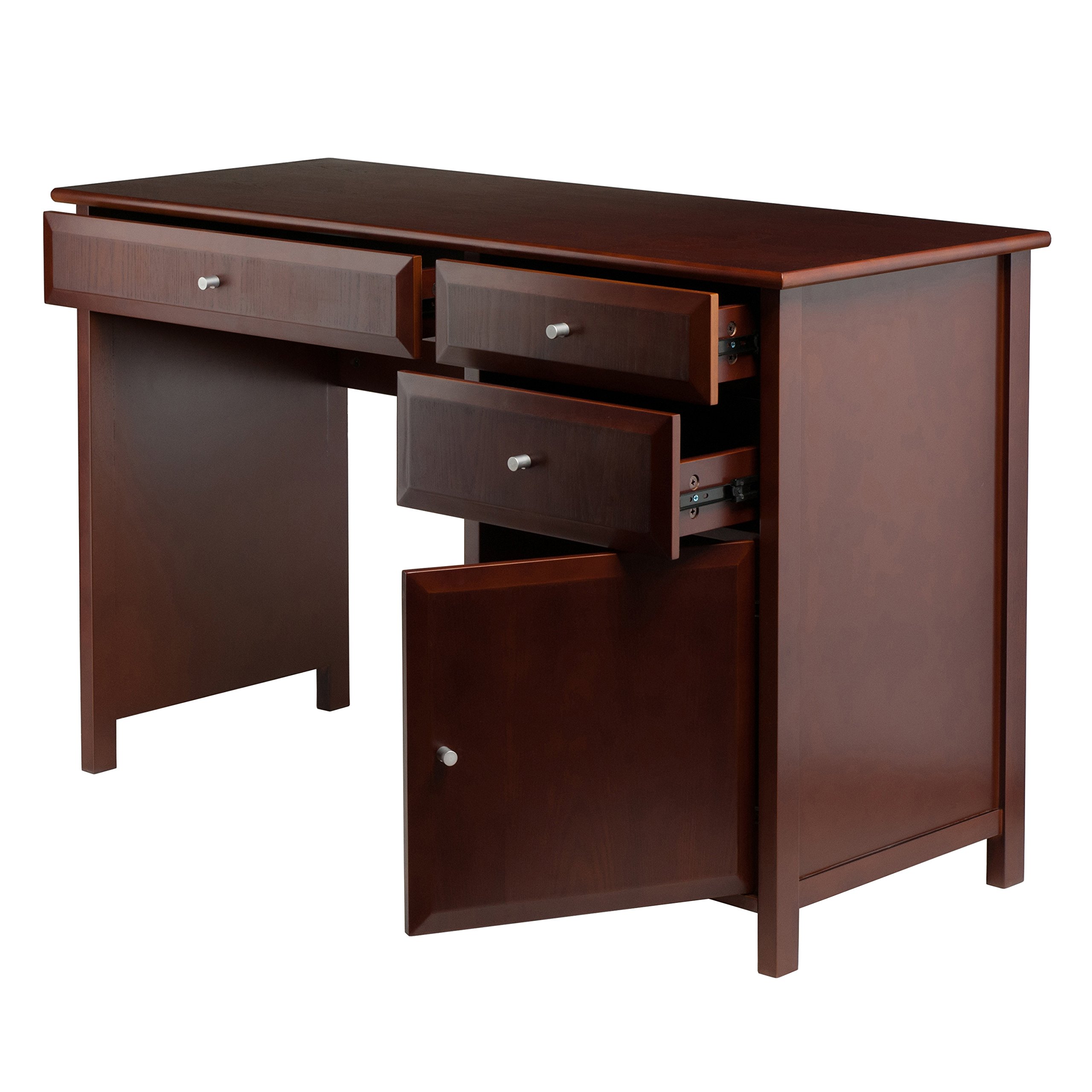 Winsome Delta Home Office Desk in Walnut Finish - Perfect for Remote Work & Small Spaces
