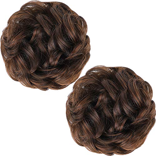 2PCS&Curly&4/30# (Dark Brown Mixed Light Auburn)