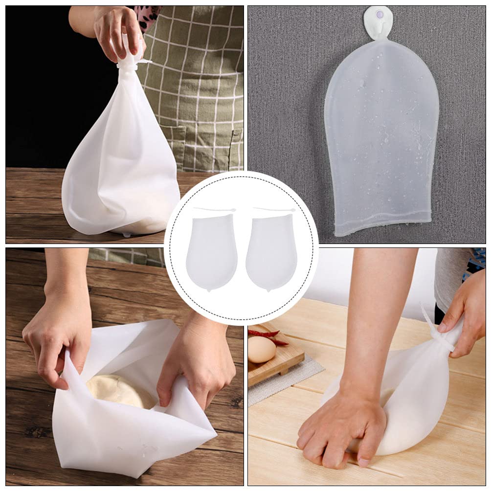 2pcs Non-Stick Thickened Kneading Dough Bags for Mashed Potatoes, Pastry, Baking & Cooking - Premium Kitchen Supplies & Bakeware Tools for Mixing, Blending & Food Prep - Perfect for Home Chefs & Bakers