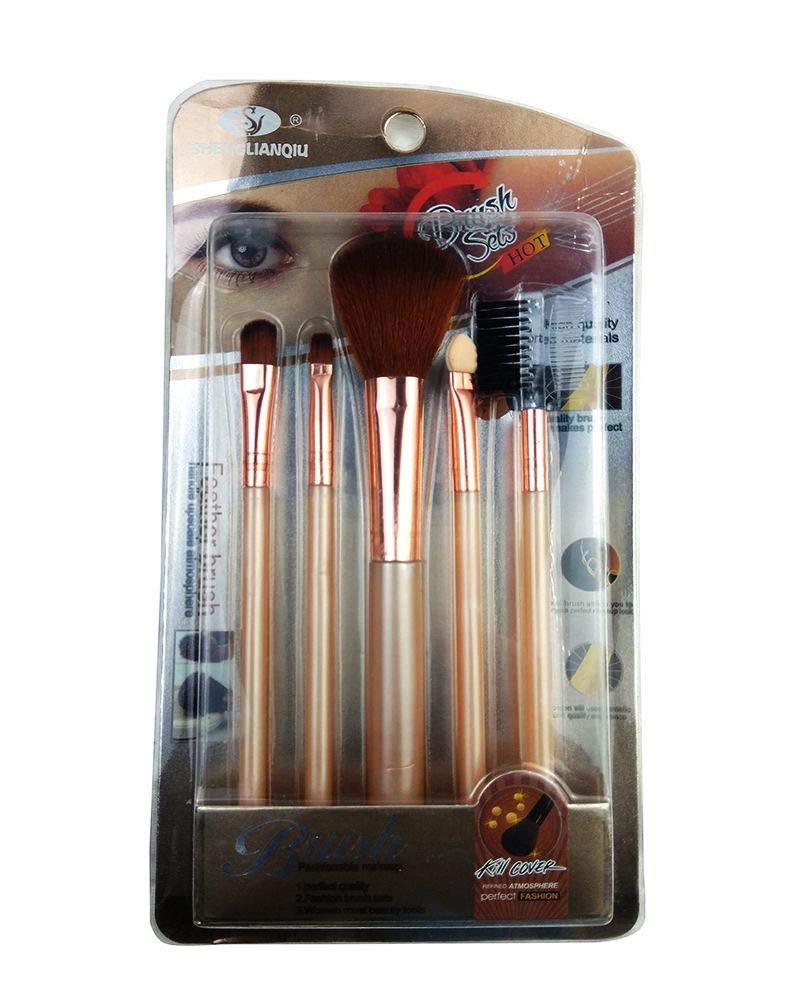Boosty® Professional Makeup Brush Set (5 Pieces) - Premium Cosmetic Brushes for Foundation, Blush, Eyeshadow & More - Perfect for Makeup Artists & Beginners at Home or Salon Use