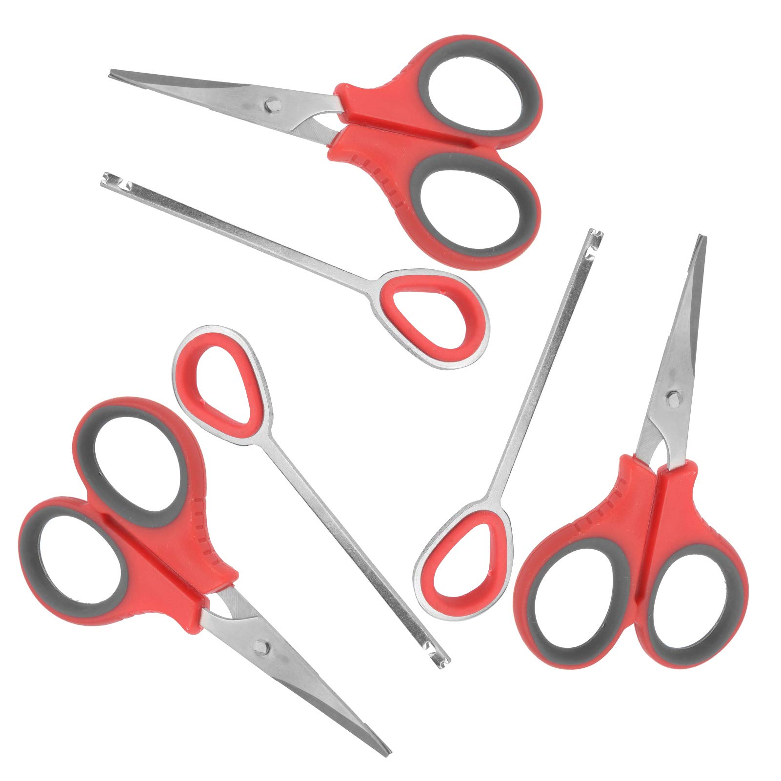 2-Pack Stainless Steel Fish Cutting Scissors - Fishing Lure Cutter & Hook Remover Set (Blue) | Perfect for Anglers, Fishing Trips & Tackle Organization