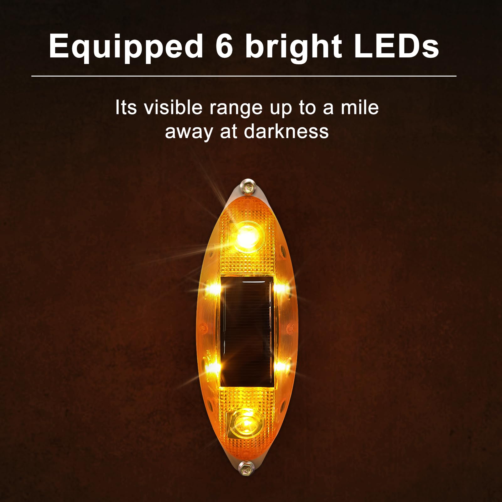 **Aolyty 4 Pack Solar Strobe Warning Lights - IP54 Waterproof Outdoor Safety Flashing Lights for Construction Sites, Traffic, Docks & Marine Use - Bright Red Stop Sign Alert for Road Safety & Emergency Scenarios**