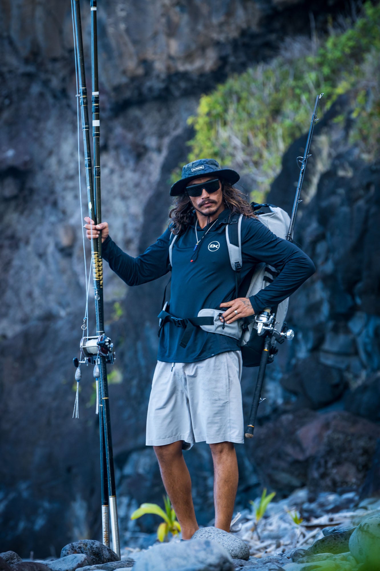 Ulua 60L Waterproof Fishing Backpack - Lightweight & Durable for Saltwater & Freshwater Fishing, Hiking & Outdoor Adventures