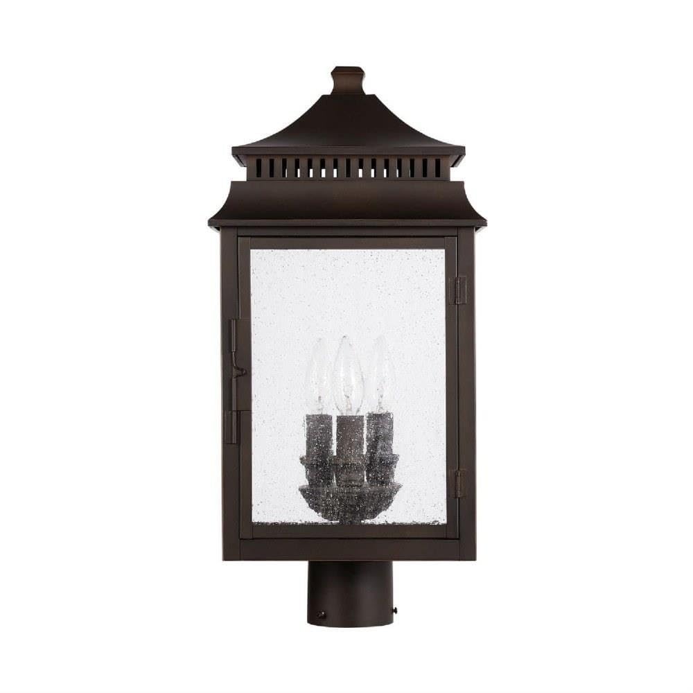 Capital Lighting 936932OZ Sutter Creek 3-Light Outdoor Post Lantern - 180W, 21