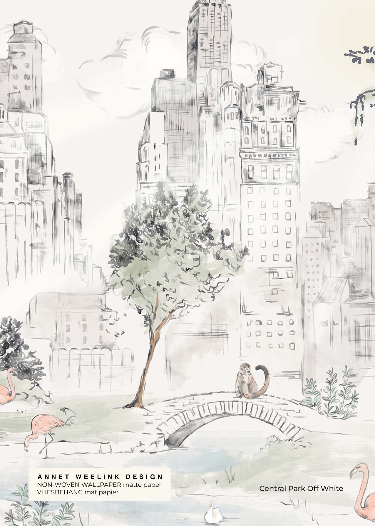 New York City Skyline Wallpaper - Central Park Scenic View - Perfect for Home Decor & Office Wall Art