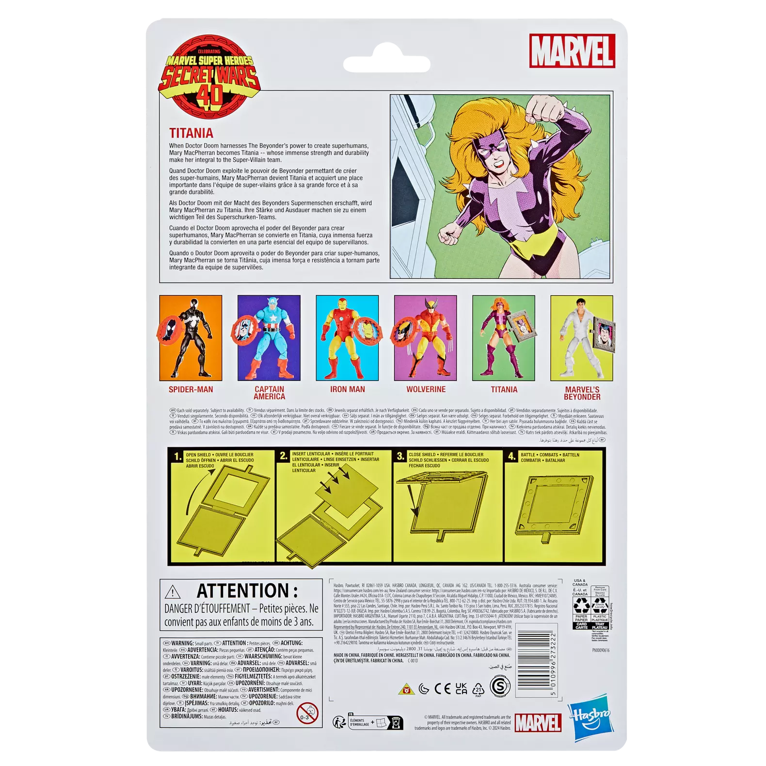 Marvel Legends Secret Wars Titania 6-Inch Action Figure - Collectible Toy for Marvel Fans & Comic Book Display
