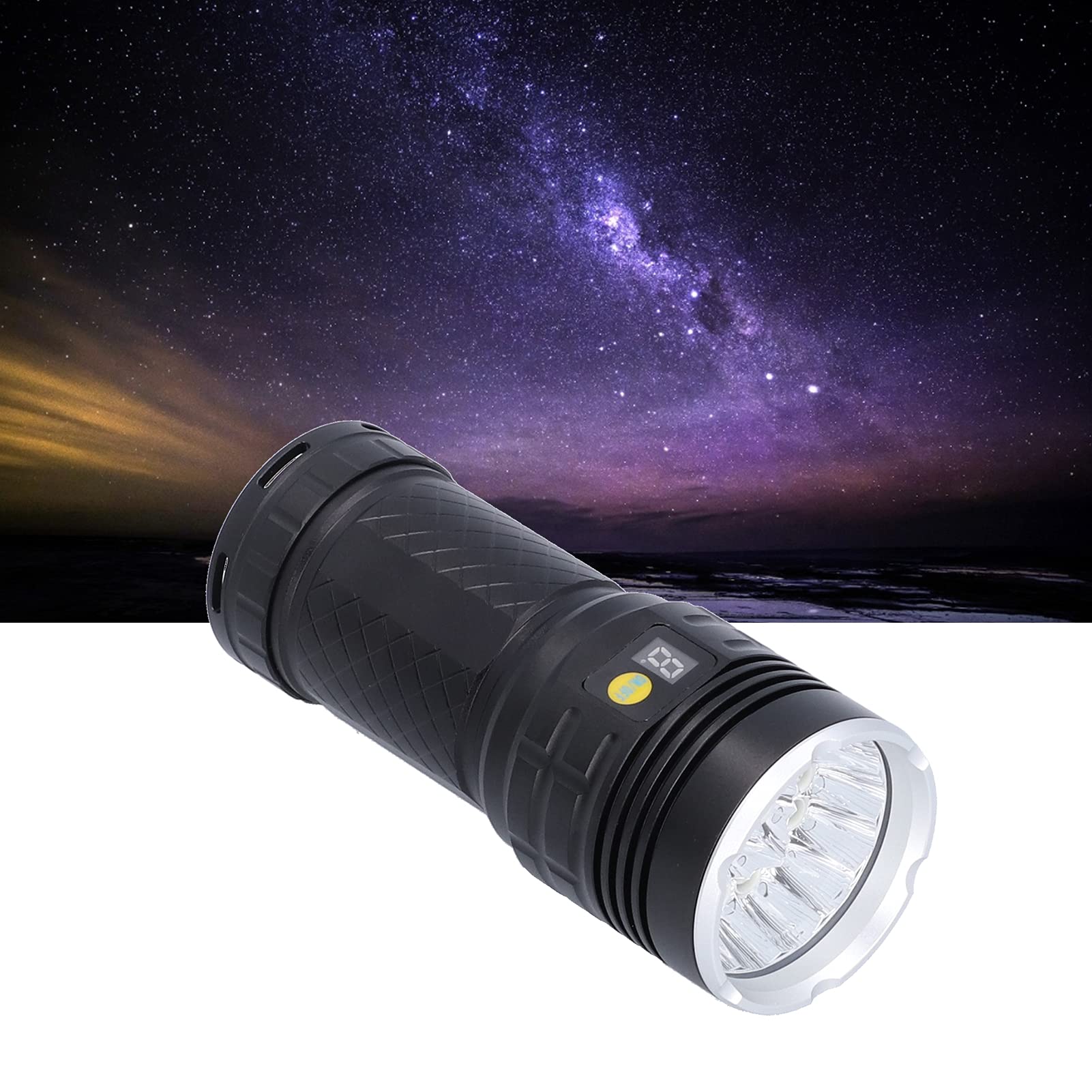 Rechargeable LED Flashlight - Bright Electric Torch for Camping, Hiking, Patrol & Inspection | Waterproof & Durable for Outdoor Adventures, Emergency Use & Nighttime Activities
