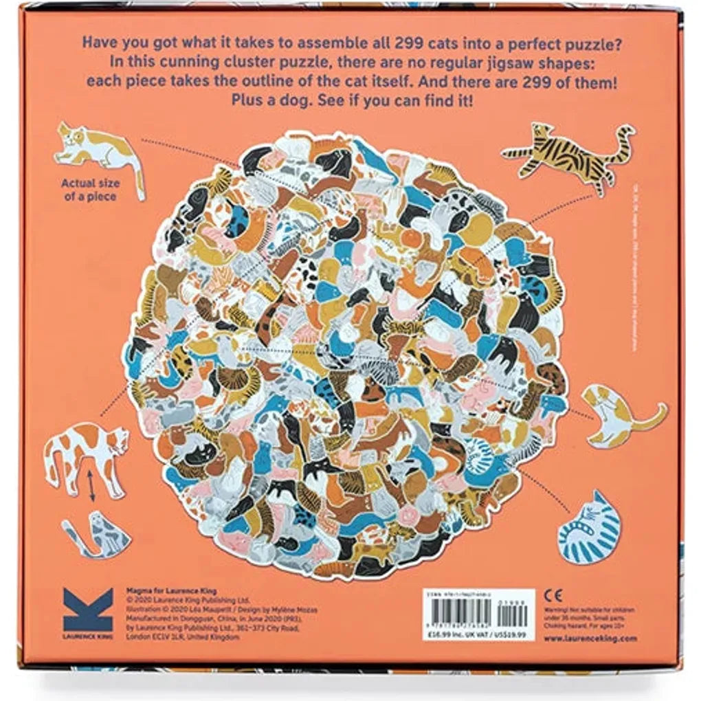 299 Cats (and a Dog) Jigsaw Puzzle - 300 Piece Animal Puzzle for Adults & Kids - Fun Family Game Night Activity & Home Decor