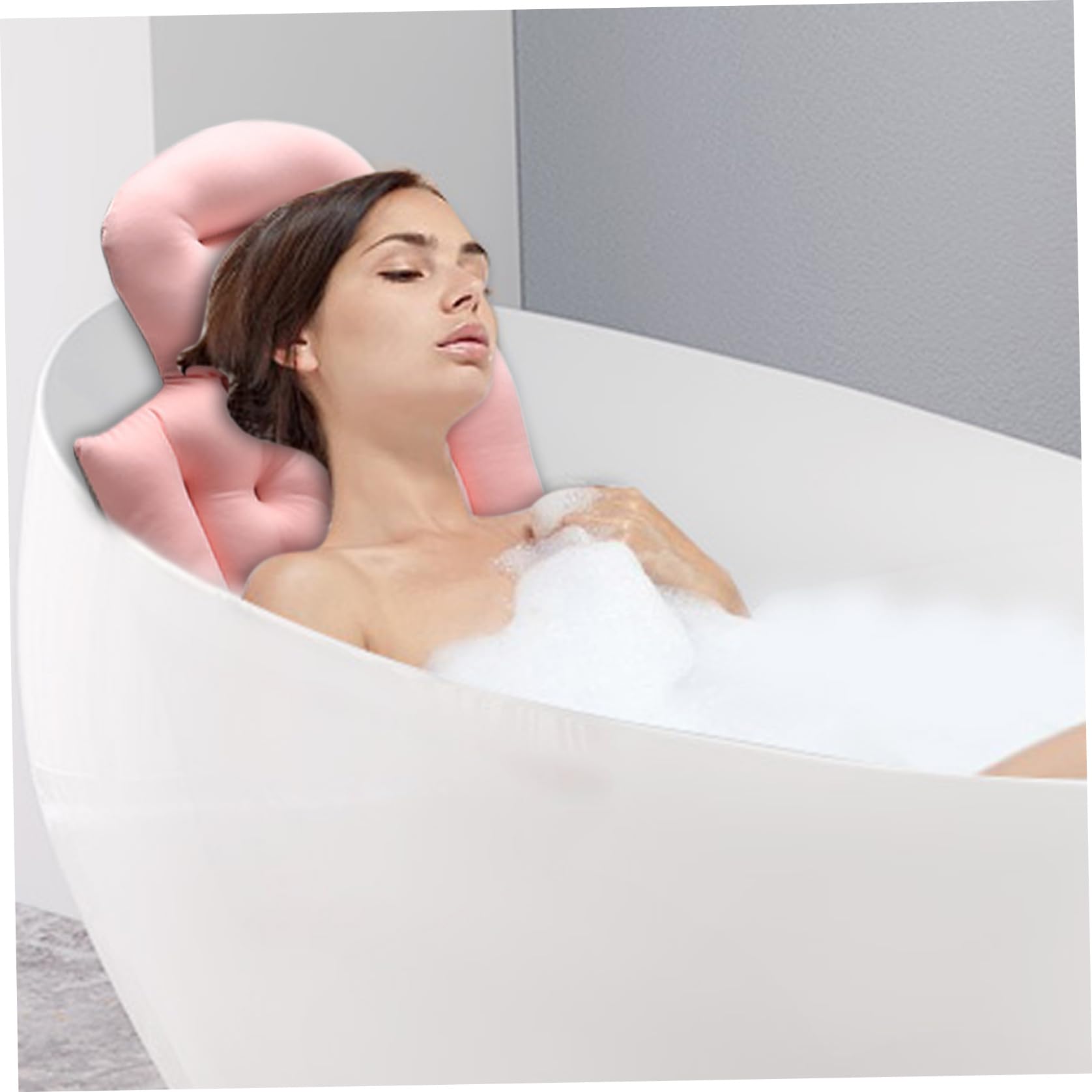 Full Body Bath Pillow with Soft Suction Cups - Non-Slip, Quick Drying & Breathable Bathtub Cushion - Foldable Design for Ultimate Relaxation in Bath, Spa, or Jacuzzi