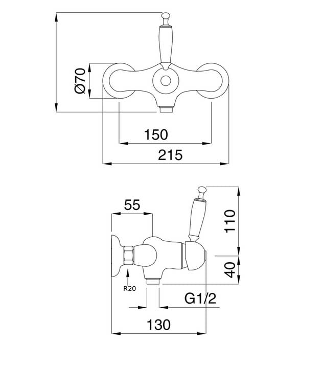 Oxford Chrome Thermostatic Shower Mixer - Premium Bathroom Faucet for Modern Homes, Spa-Like Shower Experience