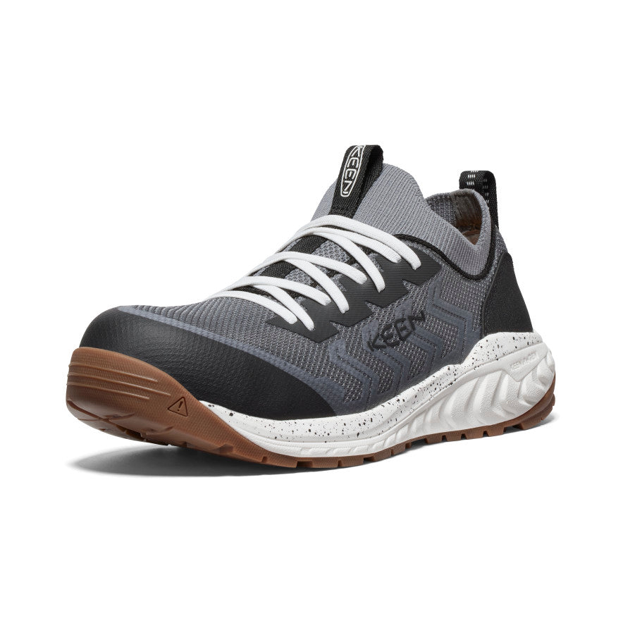 Men's Arvada Shift Work Sneaker with Carbon Toe - Steel Grey/Gum | Slip-Resistant Safety Shoes for Construction & Warehouse Workers