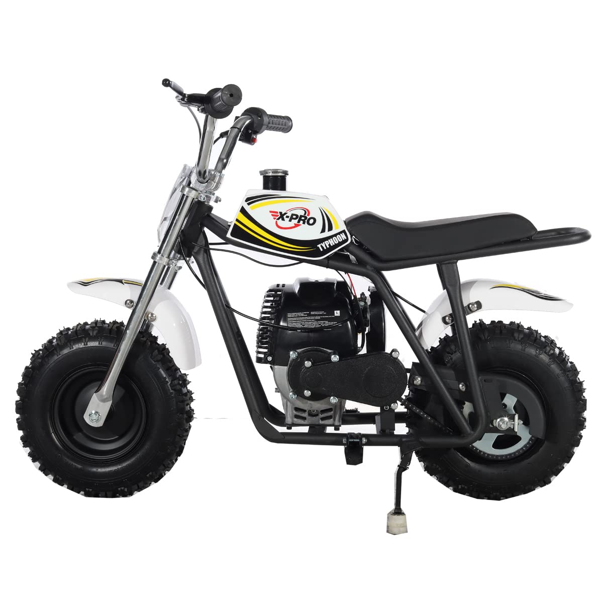 X-PRO Typhoon 40cc Mini Dirt Bike - Gas Powered Pit Bike for Adults & Teens - Off Road Motorcycle for Trail Riding & Backyard Fun (Black)