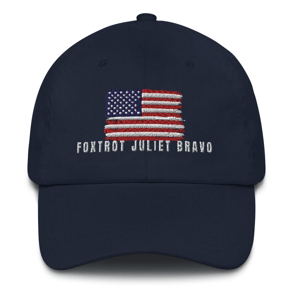 Foxtrot Juliet Bravo Hat | Funny FJB Dad Cap for Men - Vintage Baseball Style - Perfect for Outdoor Activities, Sports & Casual Wear