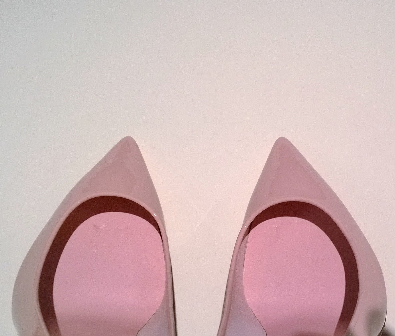 Christian Louboutin Sporty Kate 85mm Pale Pink Patent Leather Pumps - Women's Luxury High Heels for Weddings, Parties & Special Occasions