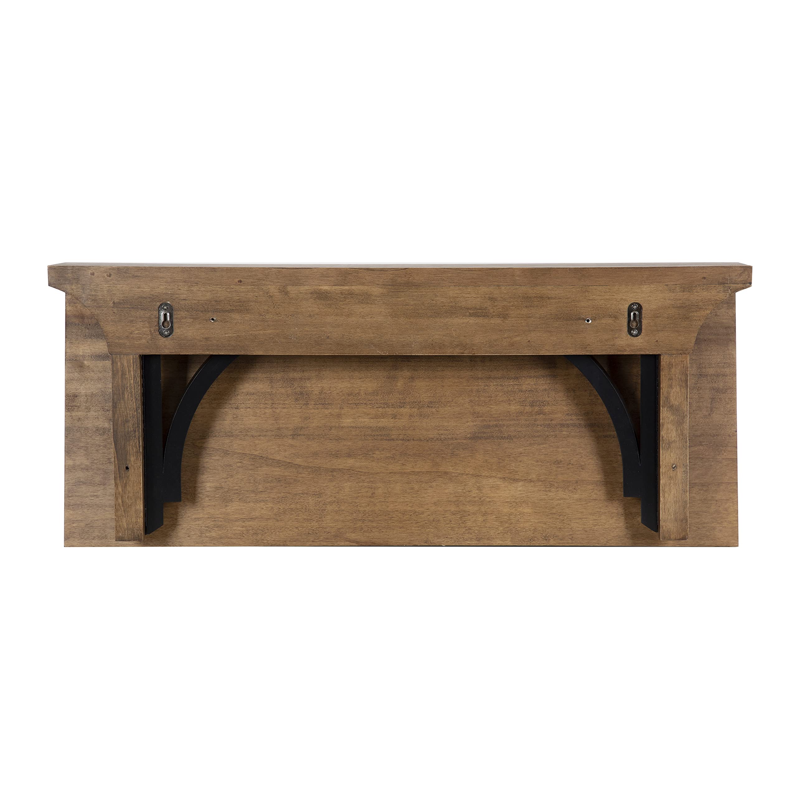 Kate and Laurel Corblynd Farmhouse Wall Mounted Floating Desk - 30
