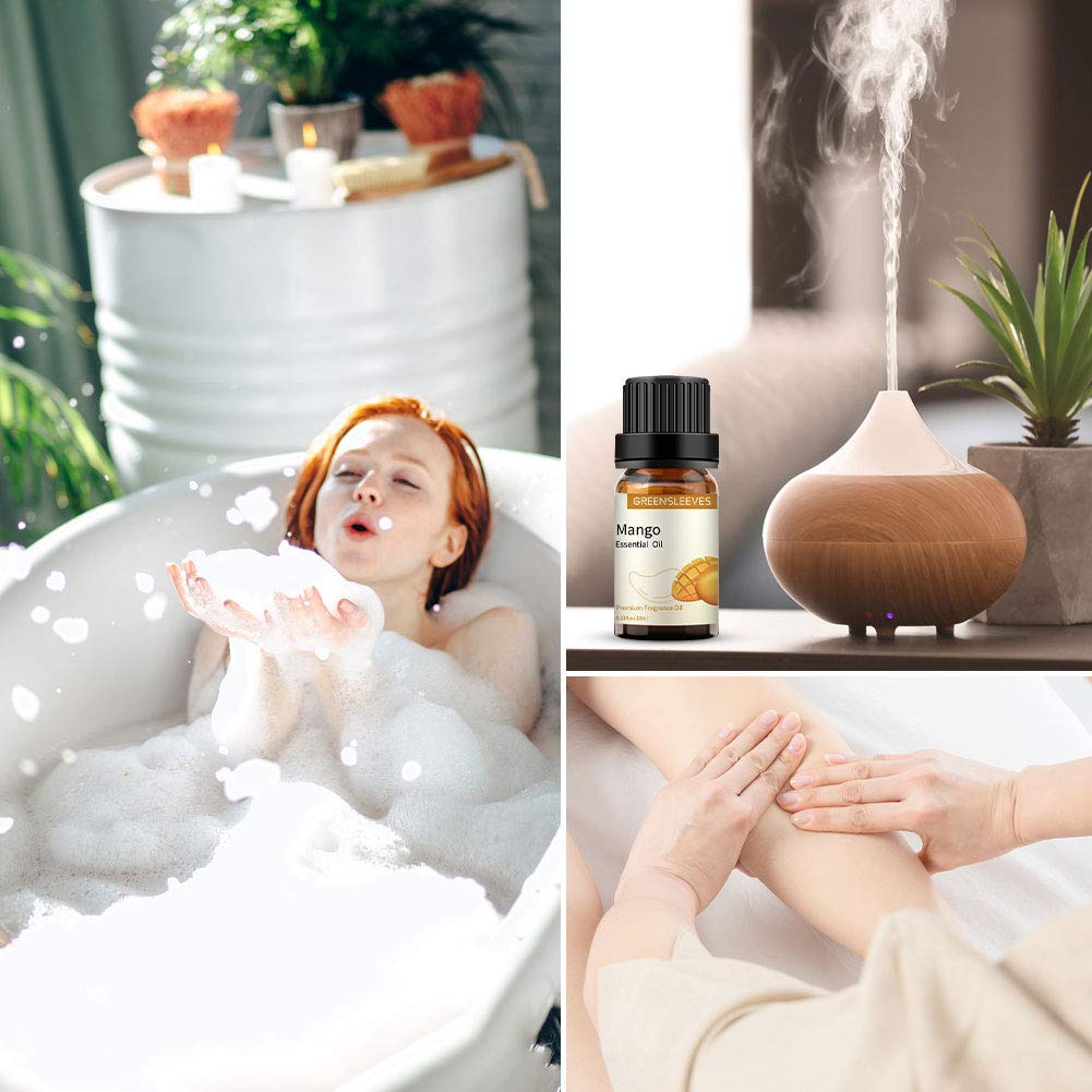 Pure Mango Fragrance Essential Oil 10ml - Natural Aromatherapy for Diffusers & Humidifiers | Perfect for Home Spa, Yoga Relaxation & Mood Enhancement