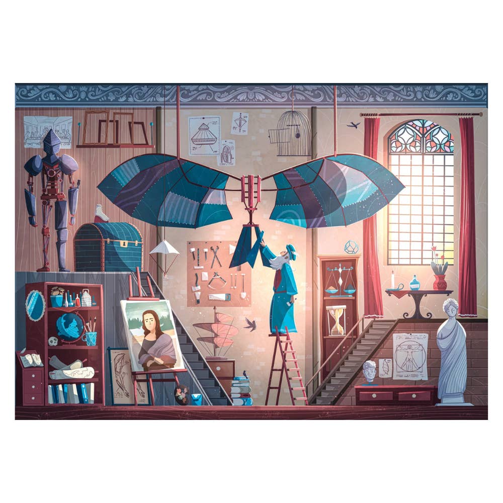 Da Vinci Workshop 1000 Piece Jigsaw Puzzle - Premium Art Puzzle for Adults, Challenging Brain Teaser - Perfect for Family Game Night & Home Decor