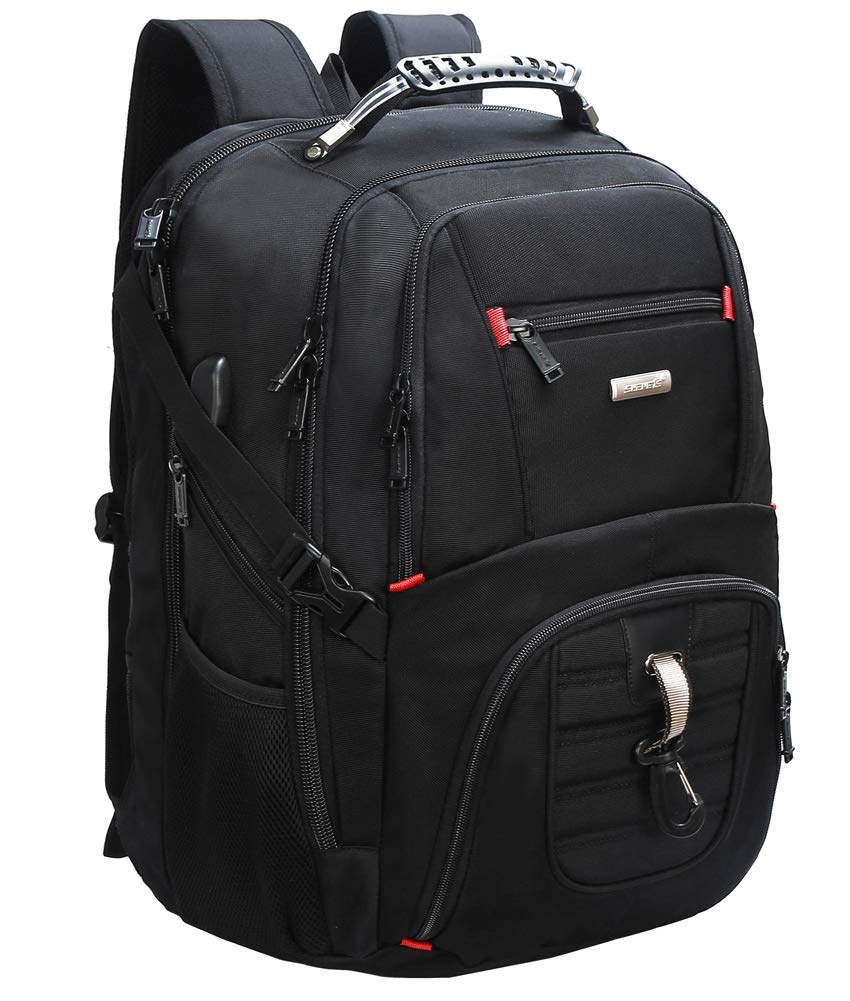 19 Inch Laptop Backpack with USB Charging Port - Large 50L Waterproof Travel Backpack for Men & Women - Perfect for Business, College, Commuting & Airplane Carry-On