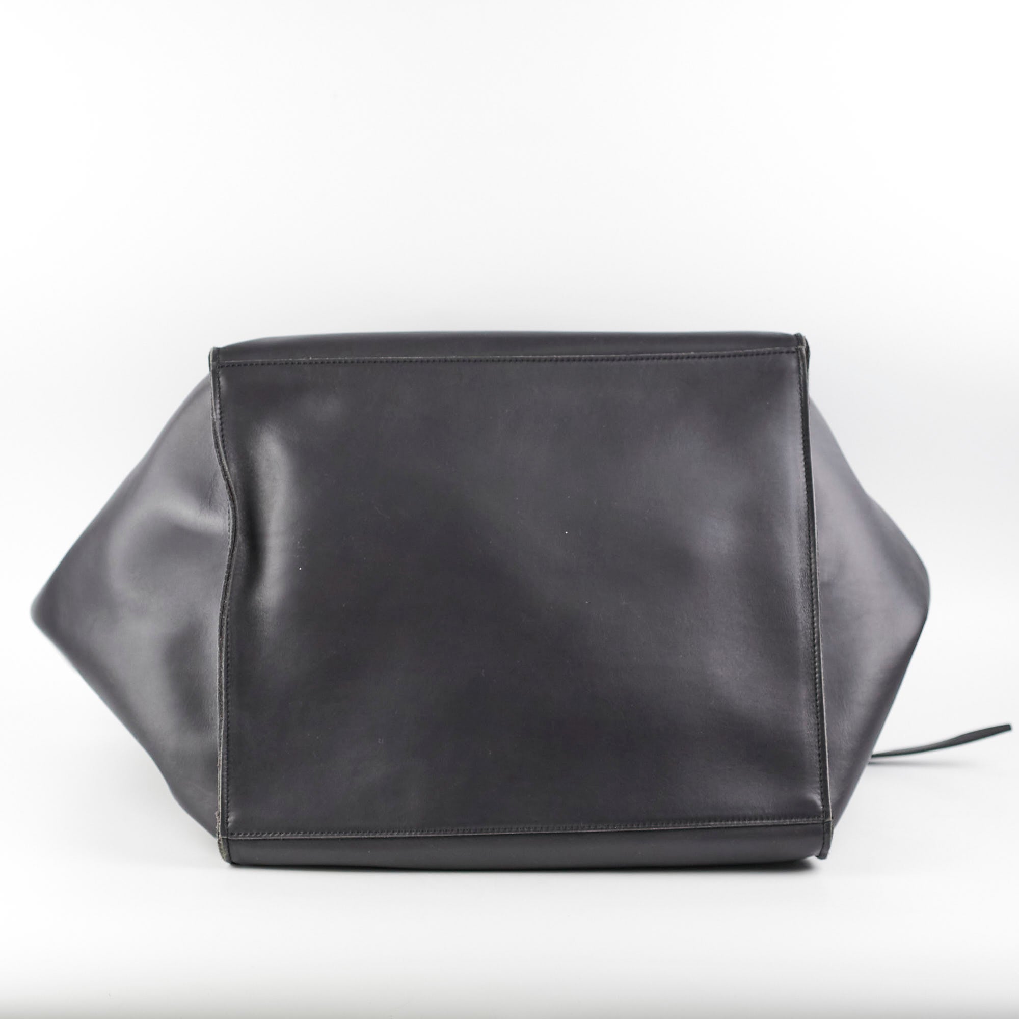 Celine Big Bag Leather Tote for Women - Premium Calfskin Dark Grey Handbag - Perfect for Work, Travel & Everyday Use