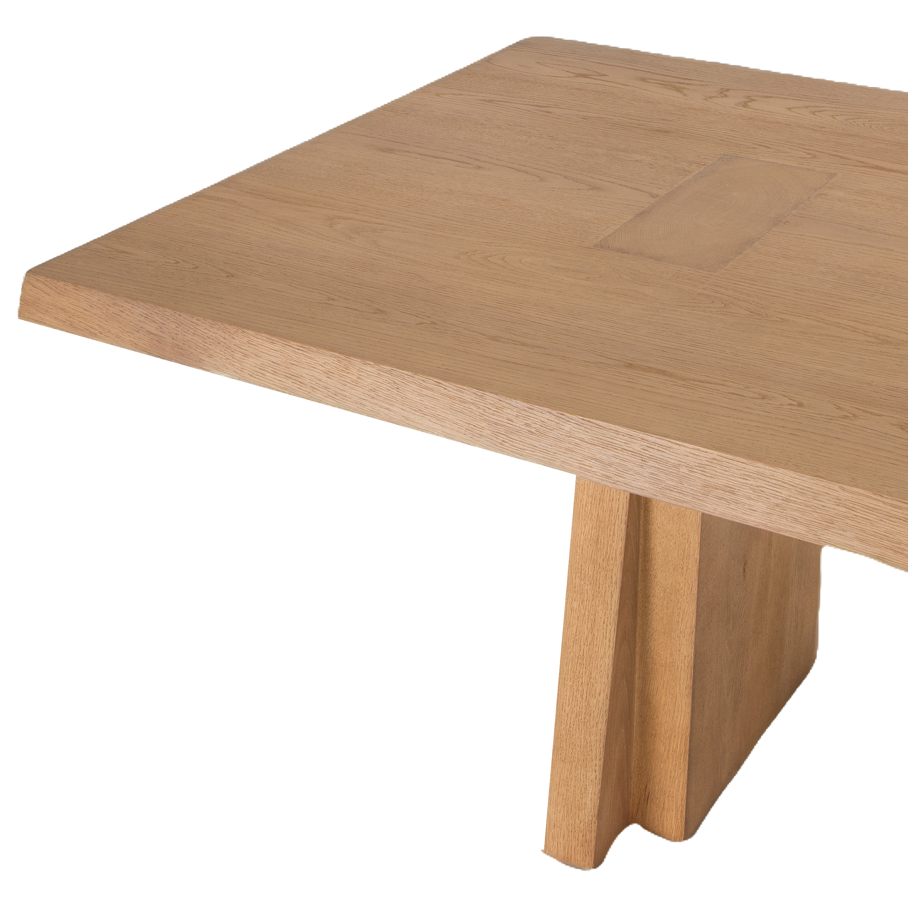 Modern Oblique Rectangular Dining Table - Solid Wood Kitchen Table for 6-8 People - Perfect for Dining Room, Kitchen, and Small Space Gatherings